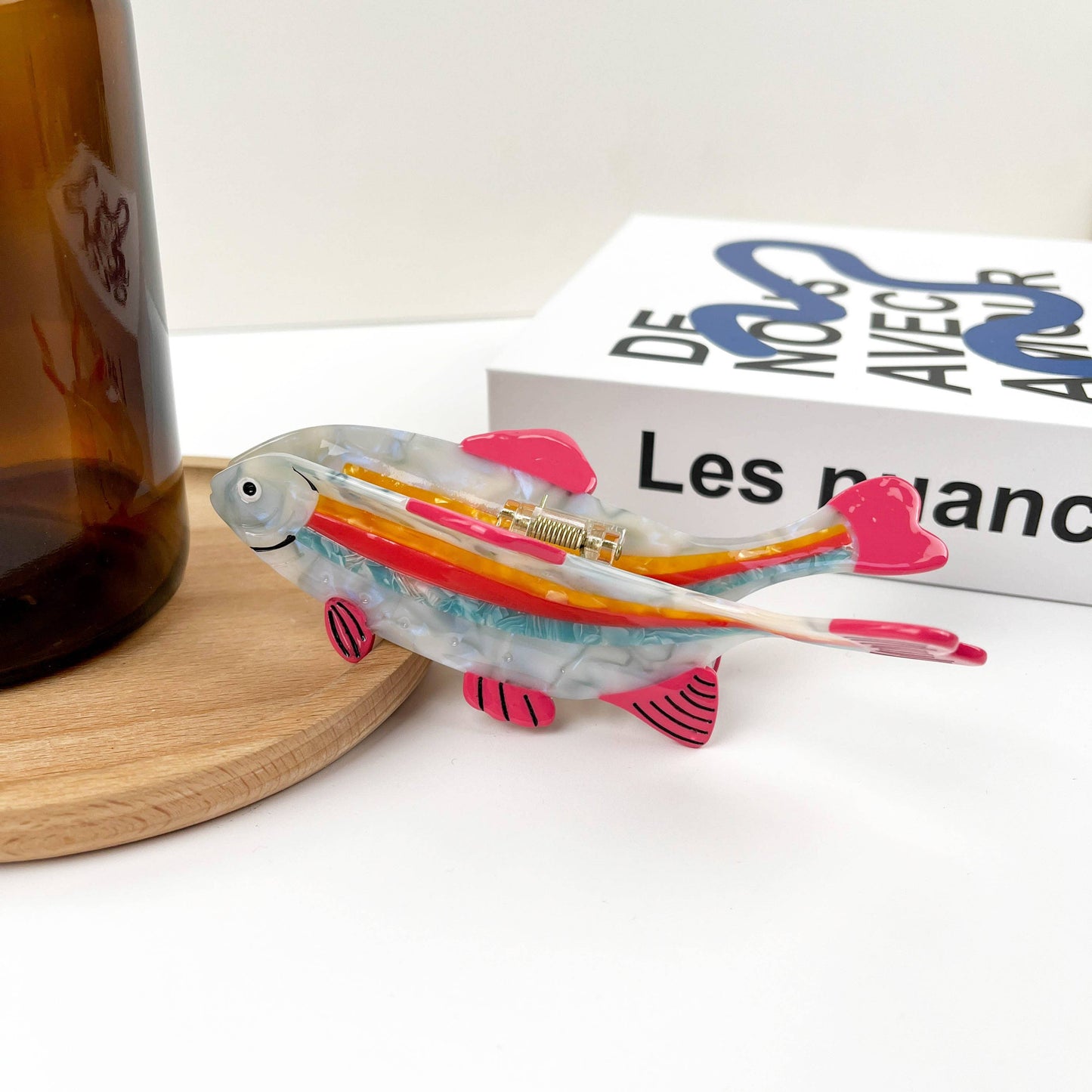 TheDivaSoap - Colorful Fish Hair Clip, Acetate Claw Clip