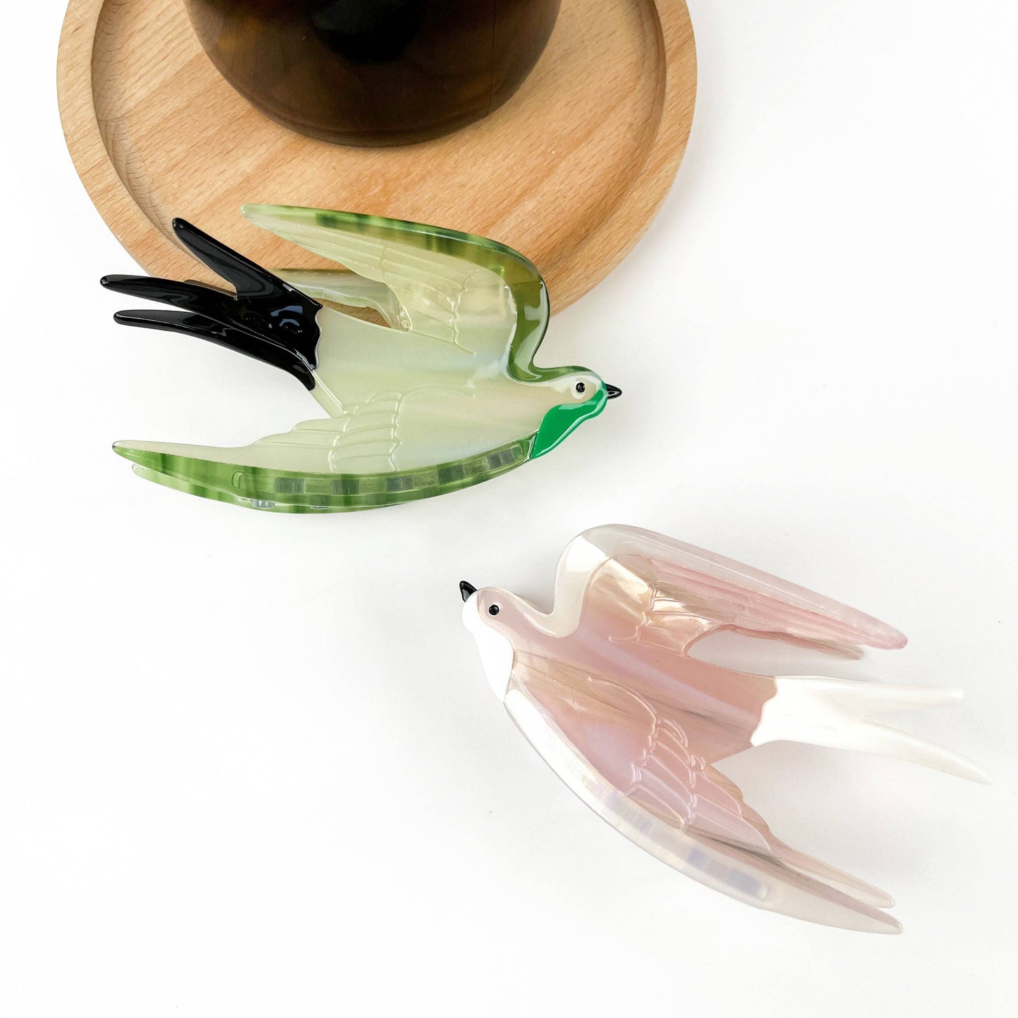 TheDivaSoap - Swallow Hair Clip, Acetate Claw Clip: Green