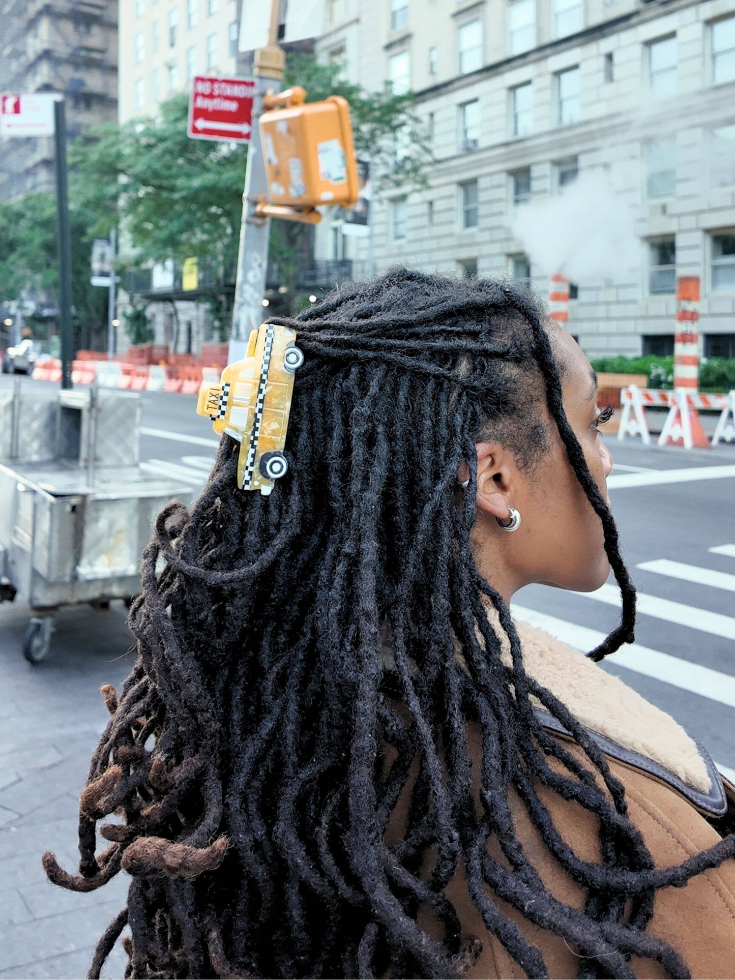 Solar Eclipse - Hand-painted Yellow Taxi Cab Claw Hair Clip | Eco-Friendly