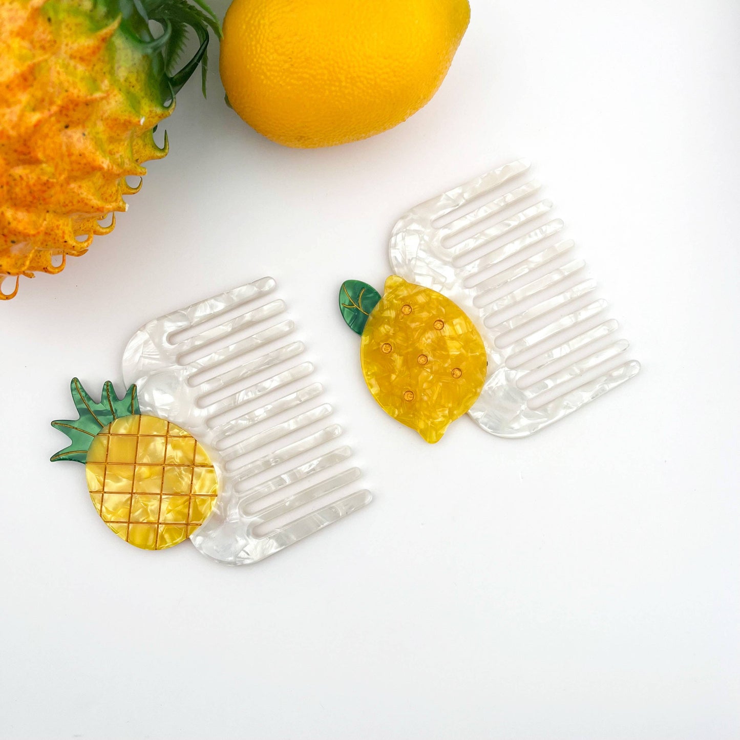 TheDivaSoap - Fruit Acetate Hair Comb, Cherry, Lemon & Strawberry Designs: Cherry