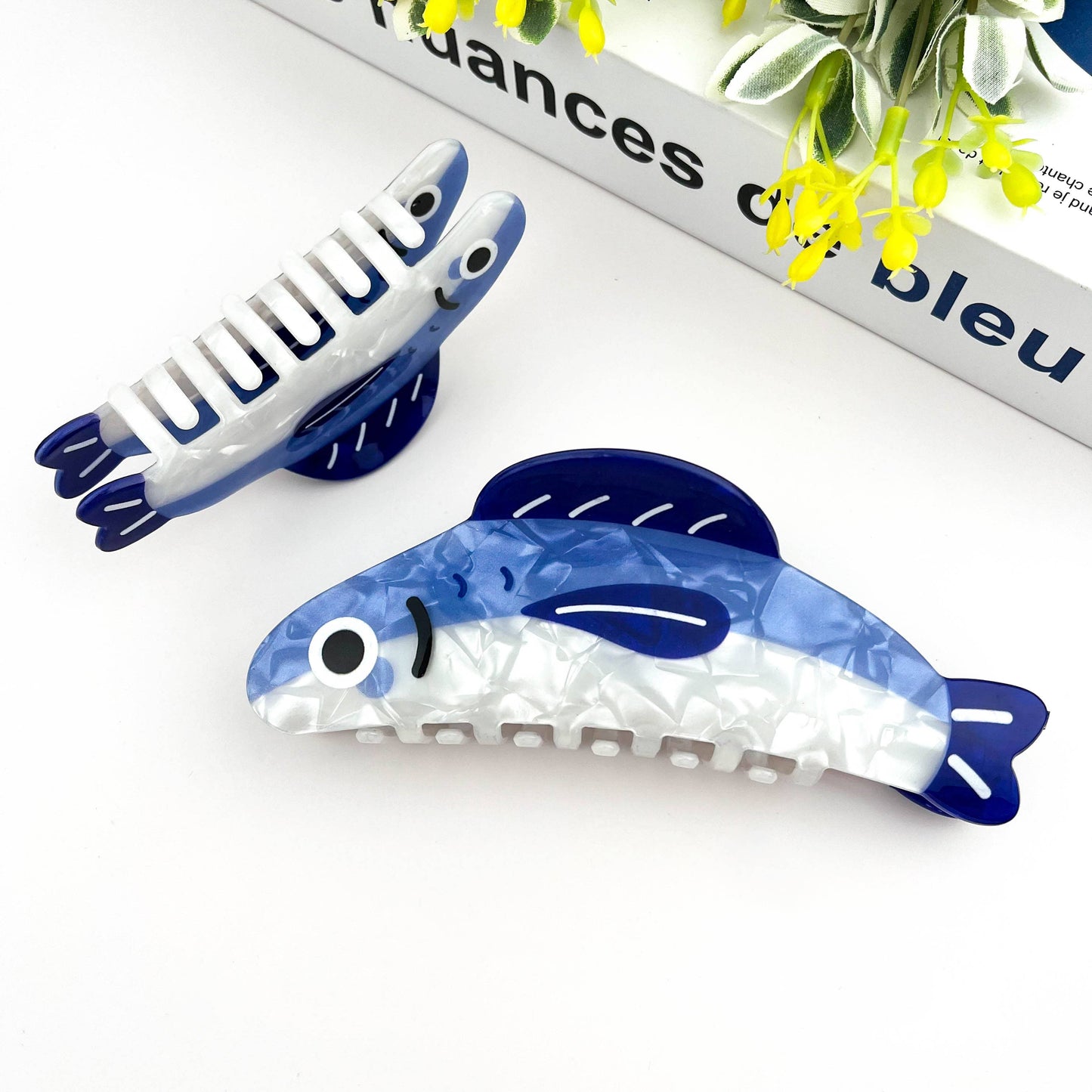 TheDivaSoap - Sardine Fish Claw Clip, Playful Marine Hair Accessory: Large