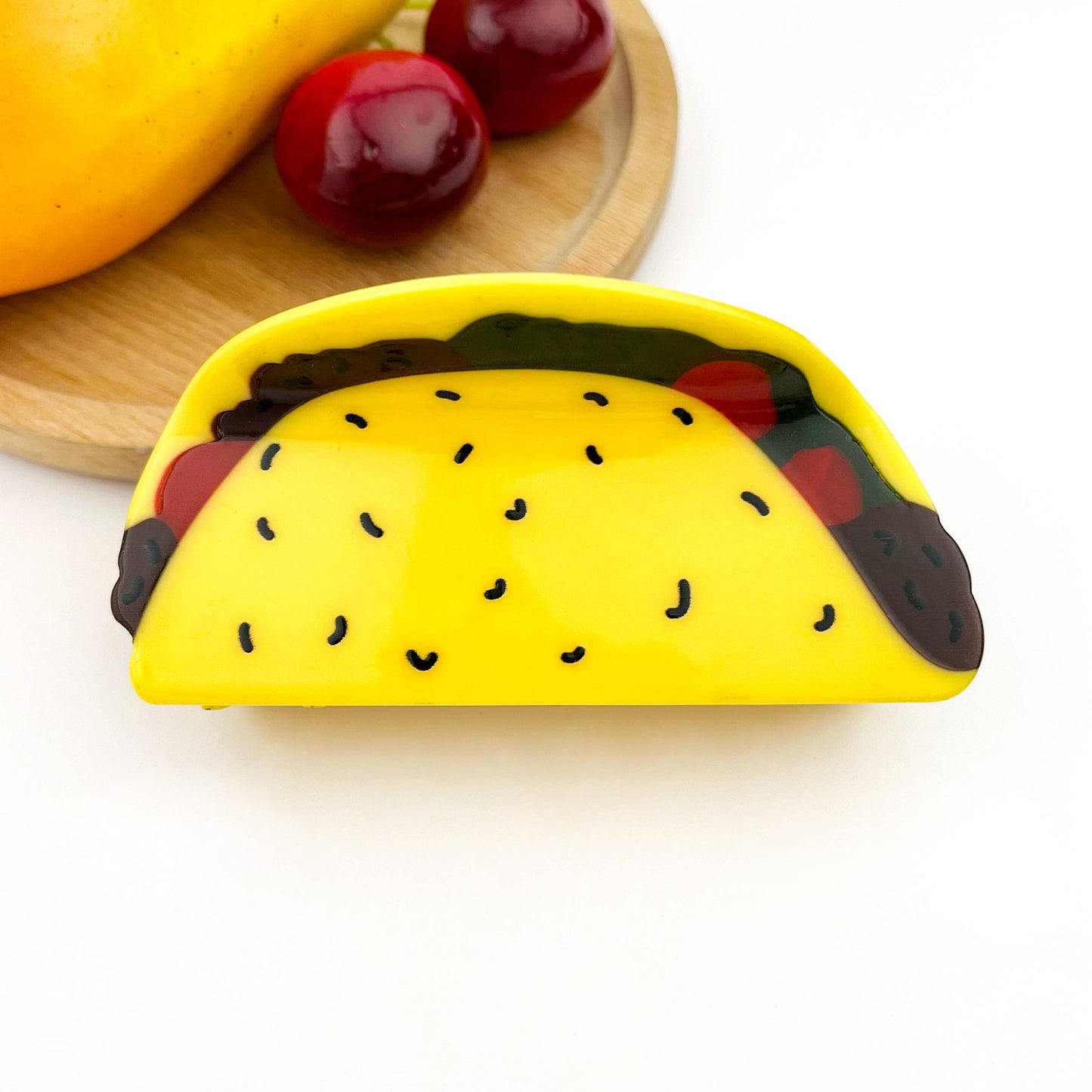 TheDivaSoap - Food-Themed Acetate Claw Clips, Hot Sauce & Taco Designs: Chili Sauce