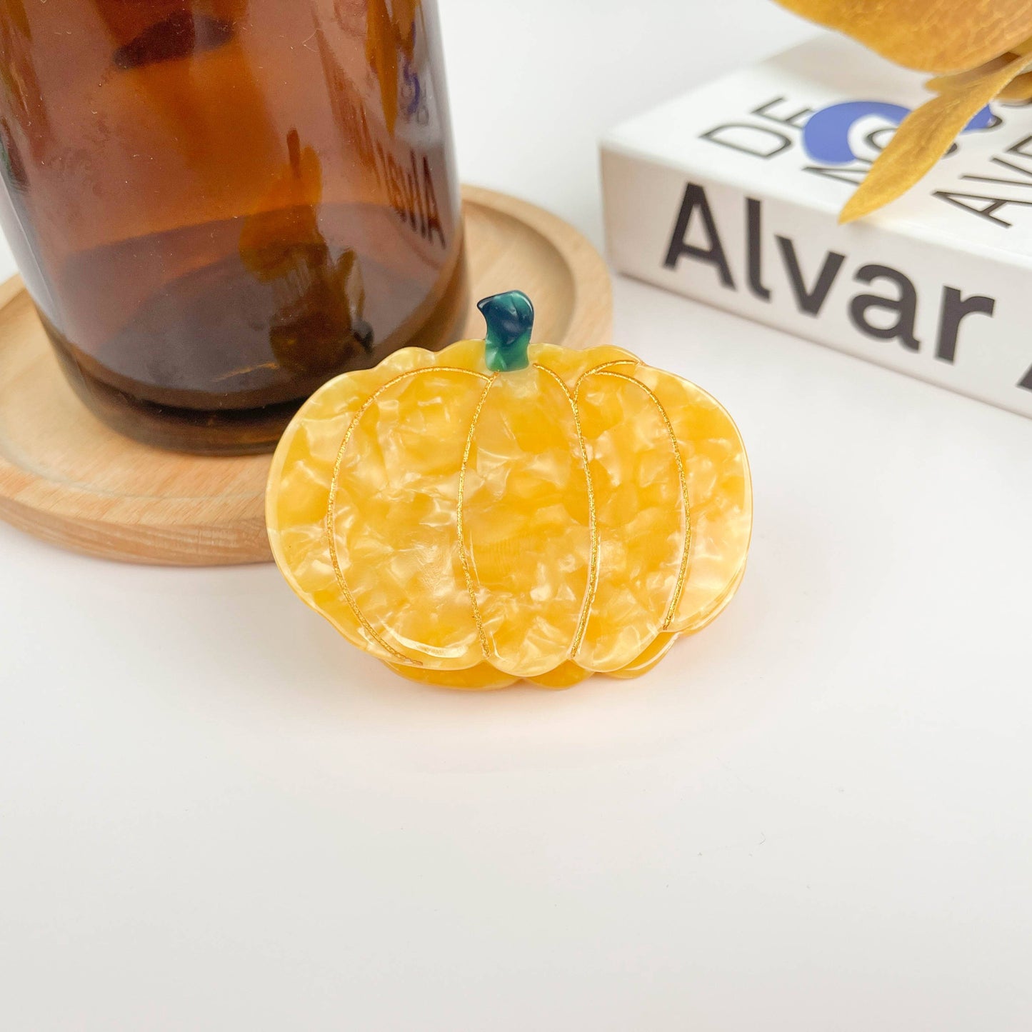 TheDivaSoap - Pumpkin Hair Clip, Vegetable Claw Clip