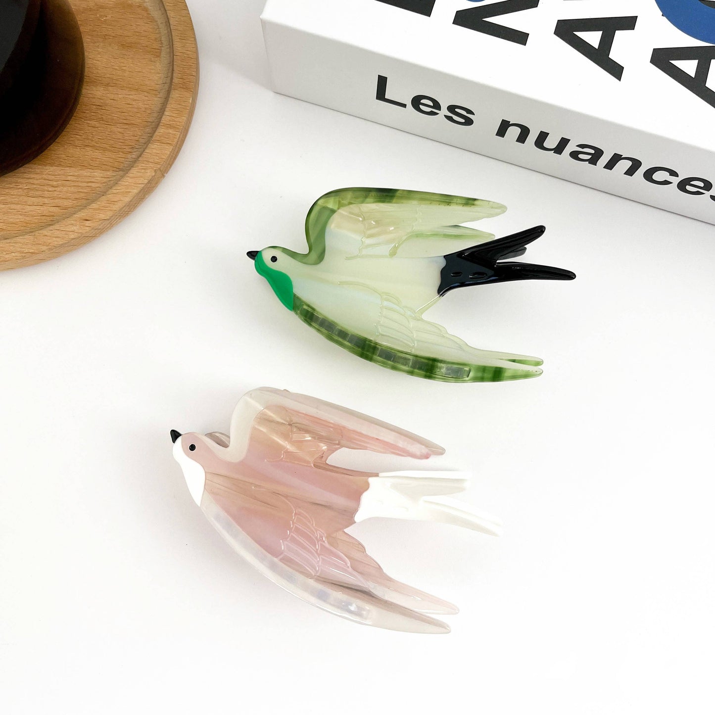 TheDivaSoap - Swallow Hair Clip, Acetate Claw Clip: Pink Small Clip