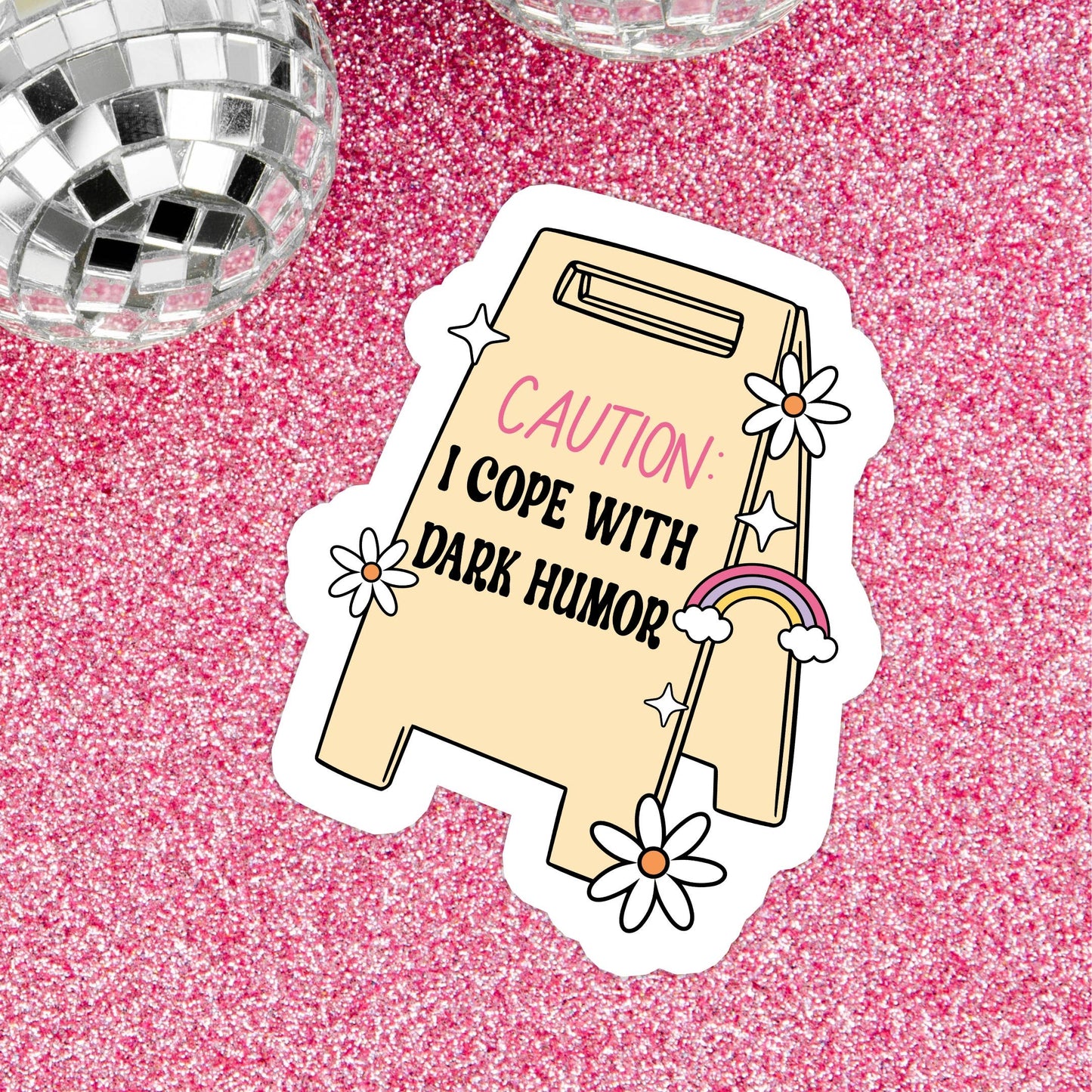 Stickers X Ashley Bexar - Mental health Dark Humor Funny Waterproof Vinyl Sticker: Matte