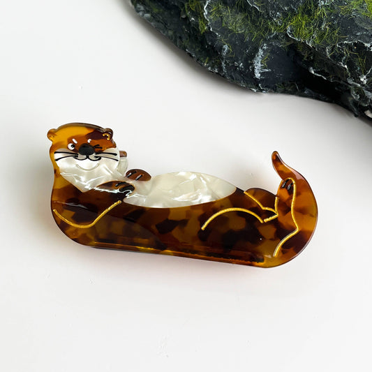 TheDivaSoap - Otter Hair Claw,Ocean Series Hair Clip
