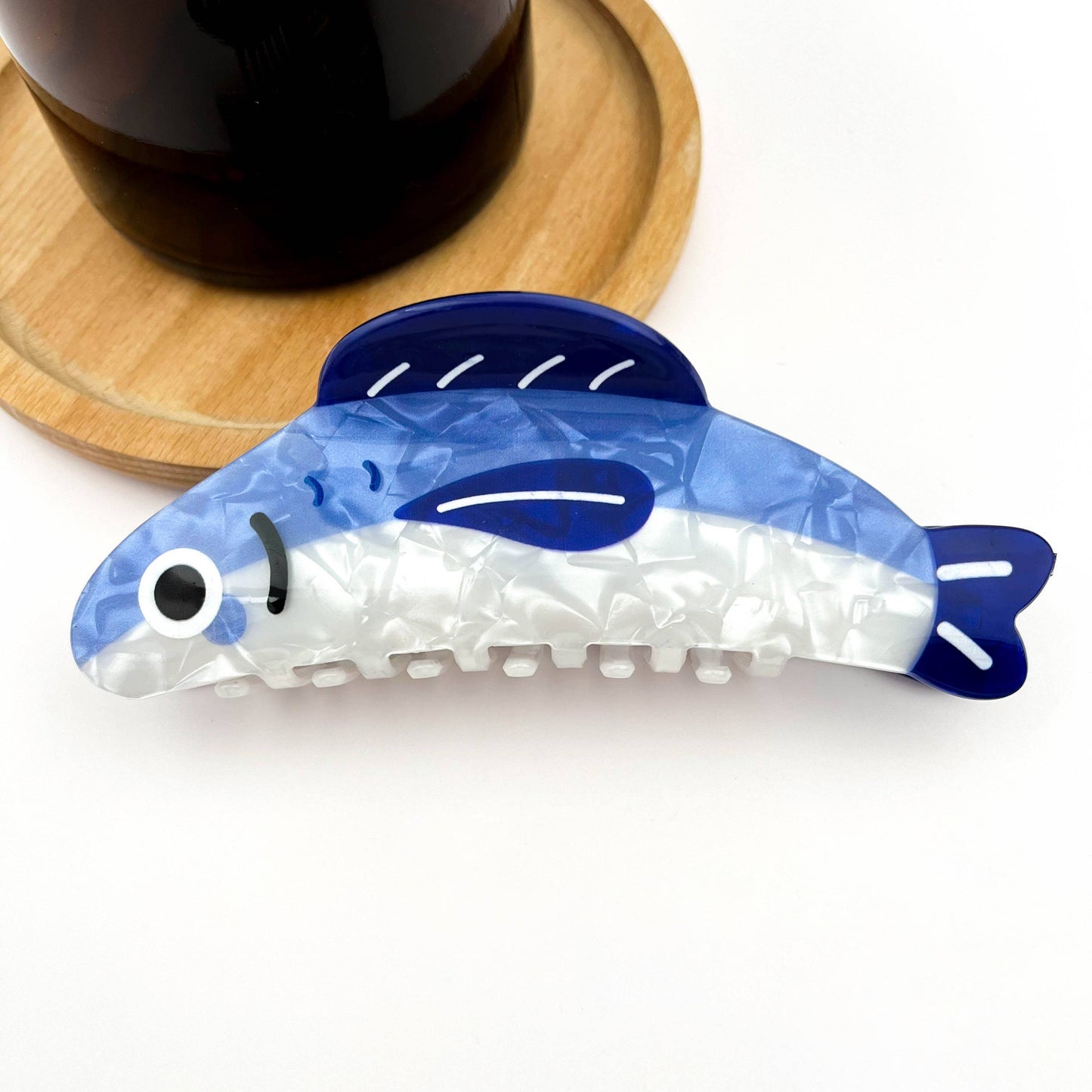 TheDivaSoap - Sardine Fish Claw Clip, Playful Marine Hair Accessory: Large