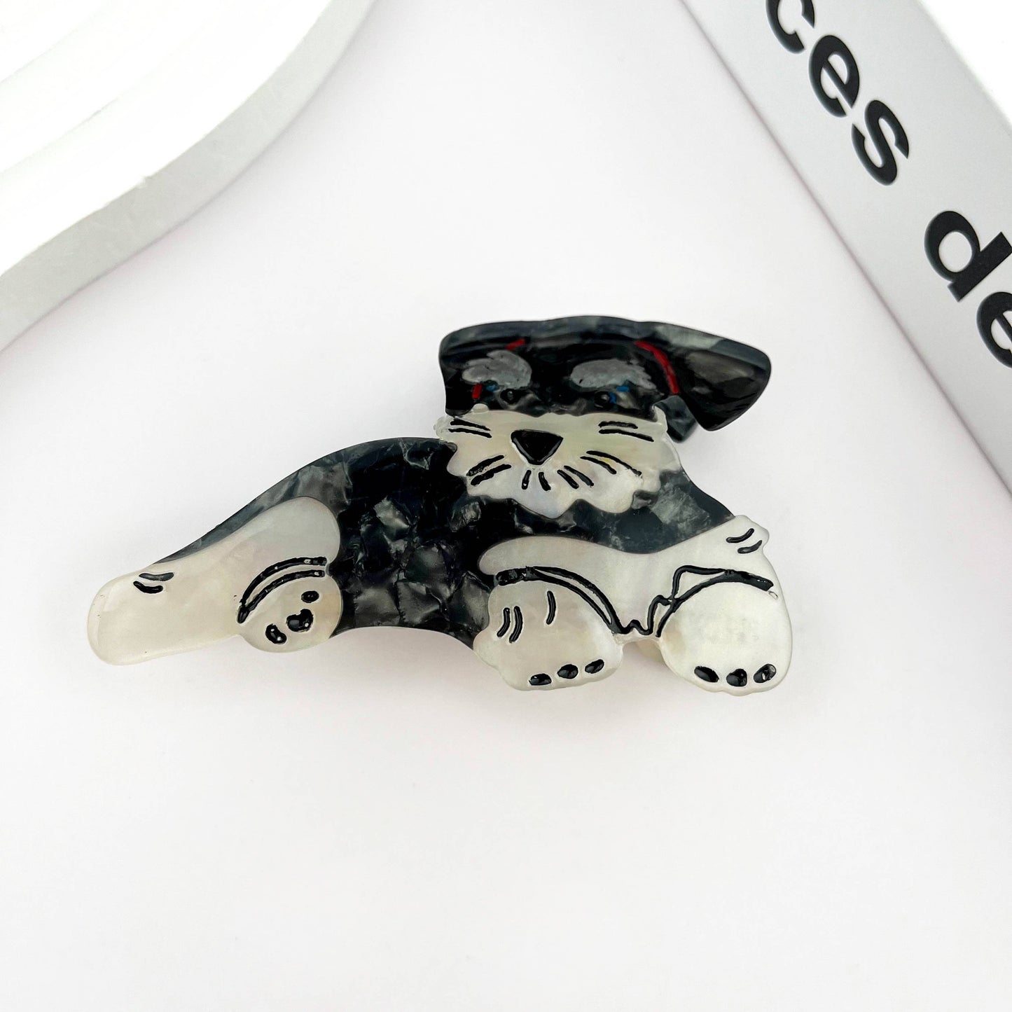 TheDivaSoap - Acetate Dog Claw Clip, Schnauzer Corgi Hair Clip: Corgi