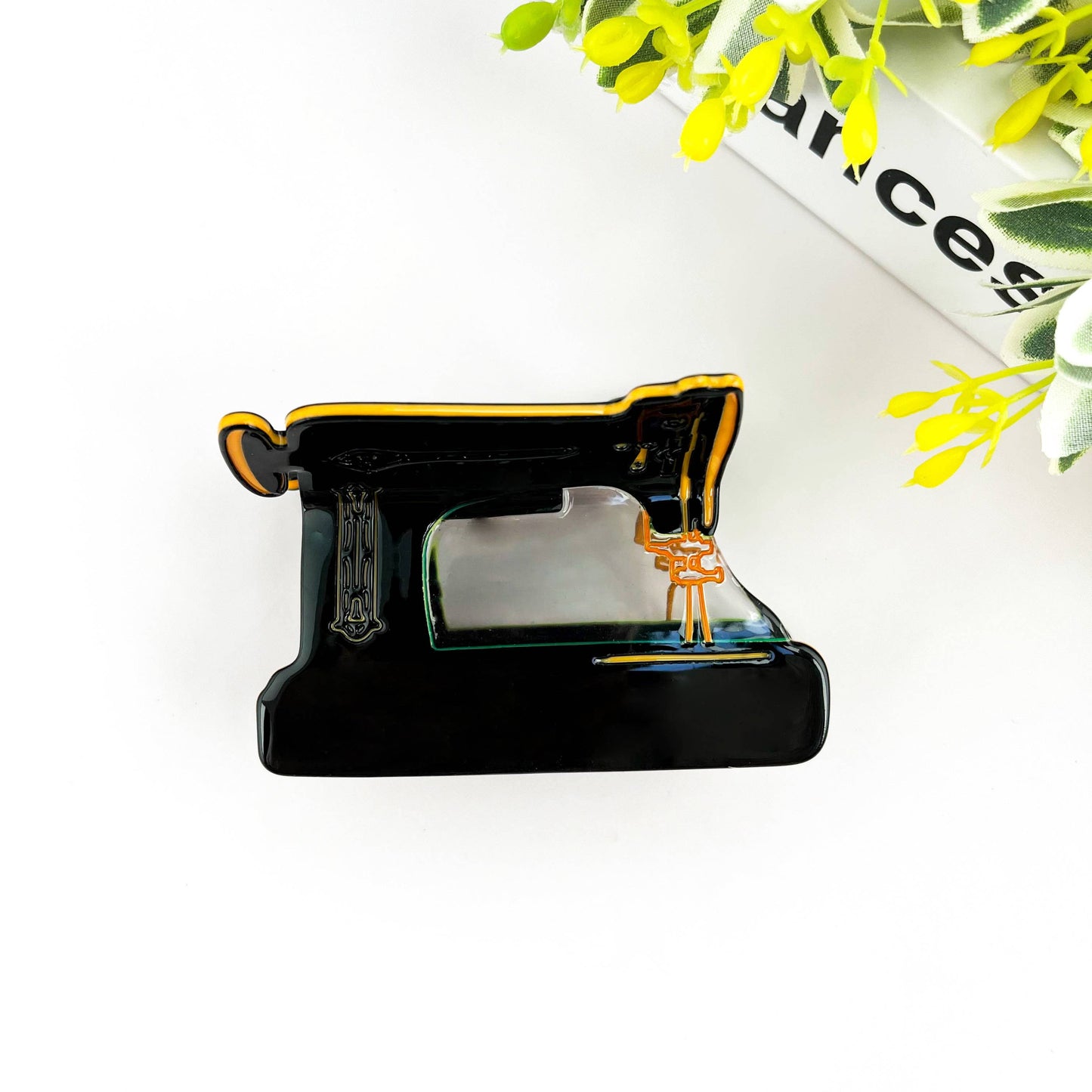 TheDivaSoap - Sewing Machine Acetate Claw Clip, Souvenir Hair Clip