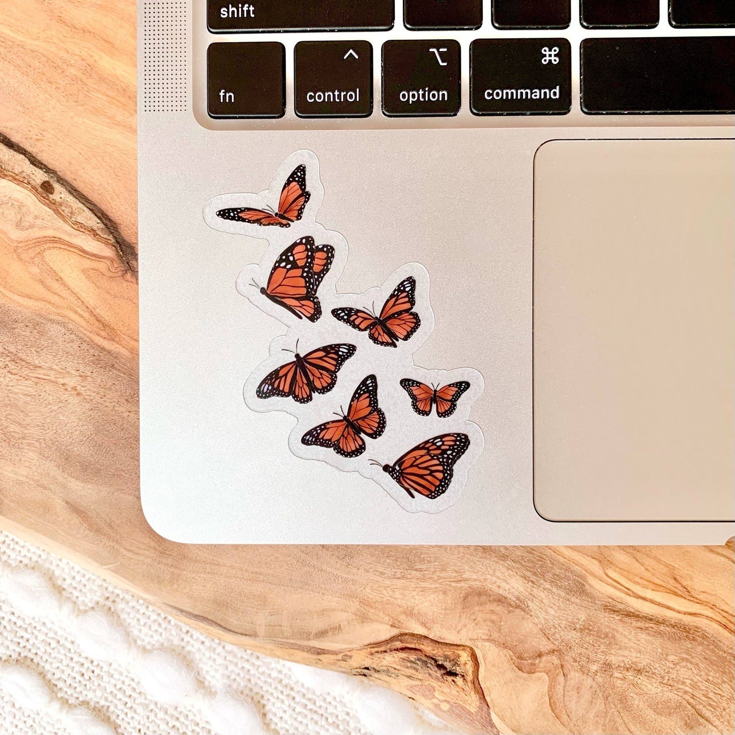 Elyse Breanne Design - Clear Flying Butterflies Sticker, 3.5x2in
