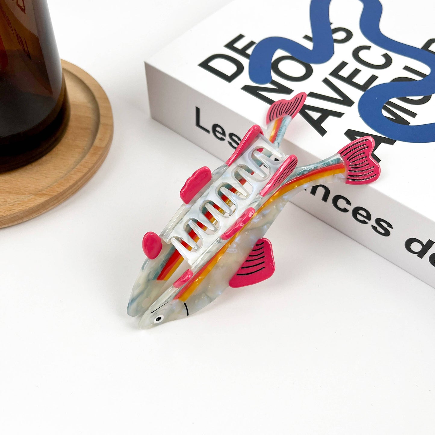 TheDivaSoap - Colorful Fish Hair Clip, Acetate Claw Clip