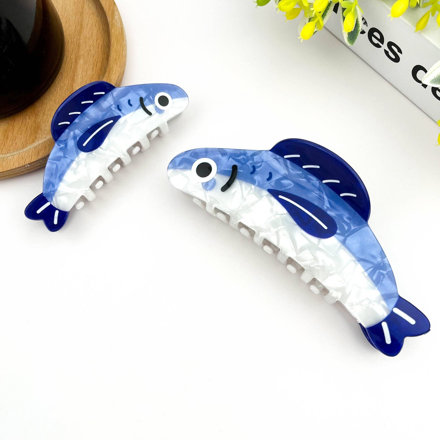 TheDivaSoap - Sardine Fish Claw Clip, Playful Marine Hair Accessory: Large