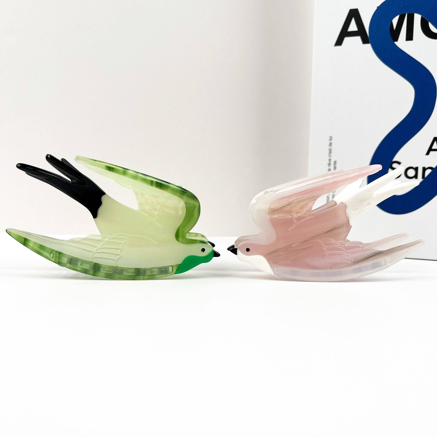TheDivaSoap - Swallow Hair Clip, Acetate Claw Clip: Pink Small Clip