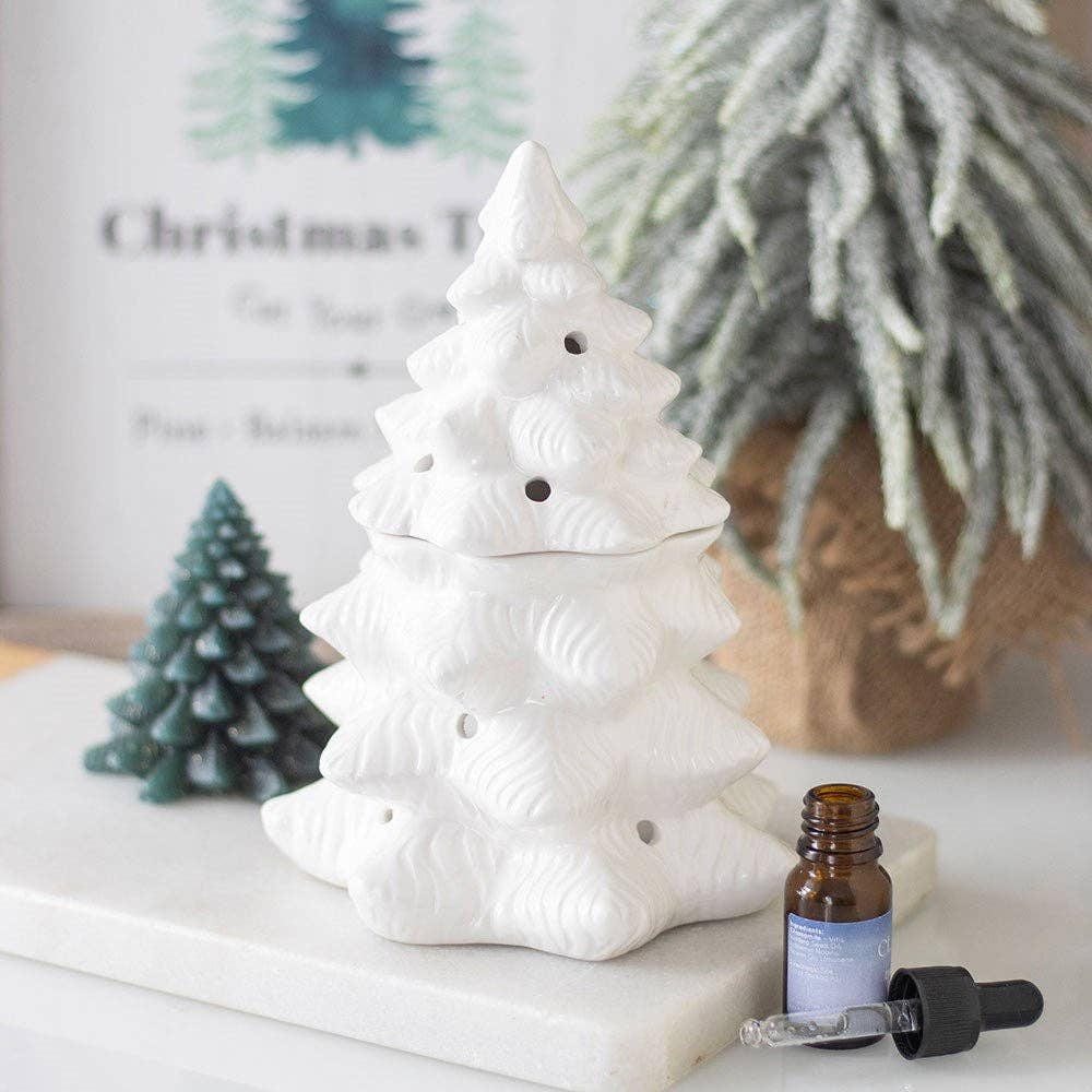 Something Different Wholesale - White Winter Fir Tree Oil Burner and Wax Warmer