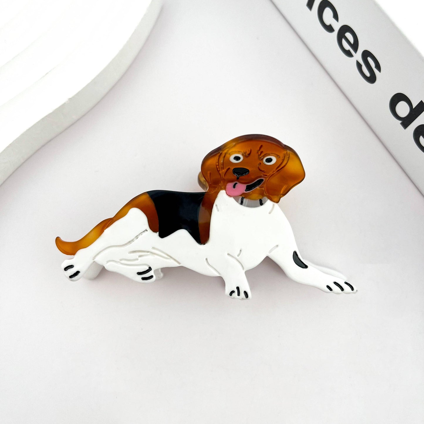 TheDivaSoap - Acetate Dog Claw Clip, Schnauzer Corgi Hair Clip: Corgi