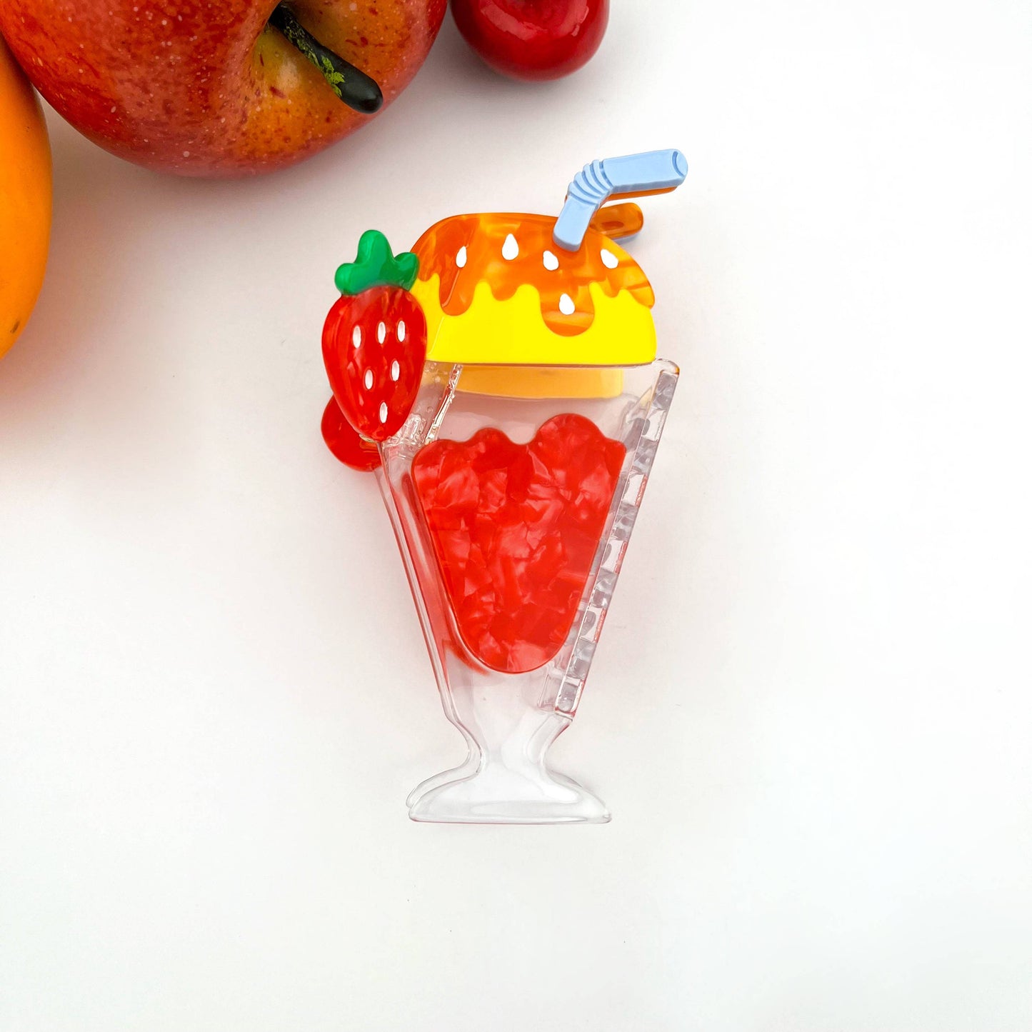 TheDivaSoap - Food-Themed Acetate Claw Clips, Hot Sauce & Taco Designs: Chili Sauce