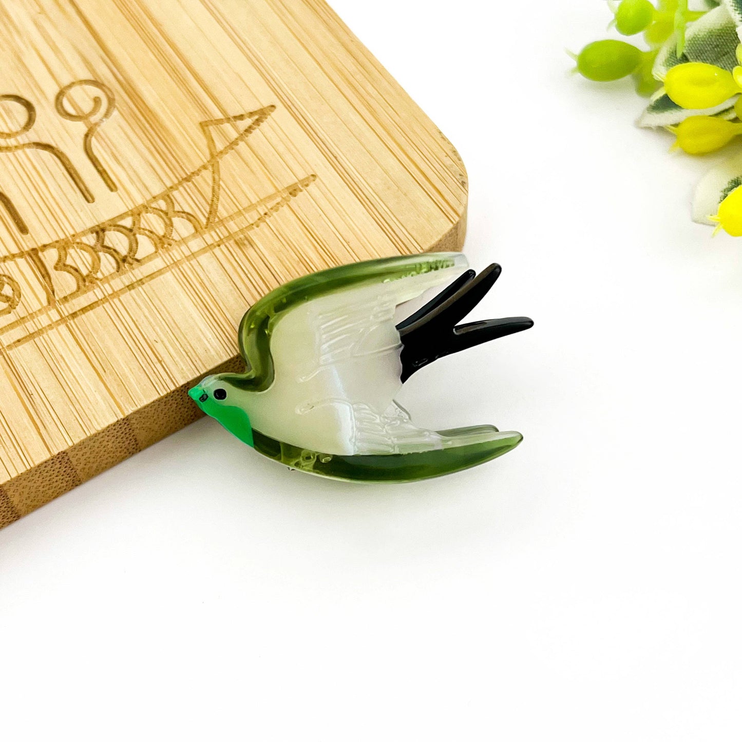 TheDivaSoap - Swallow Hair Clip, Acetate Claw Clip: Green