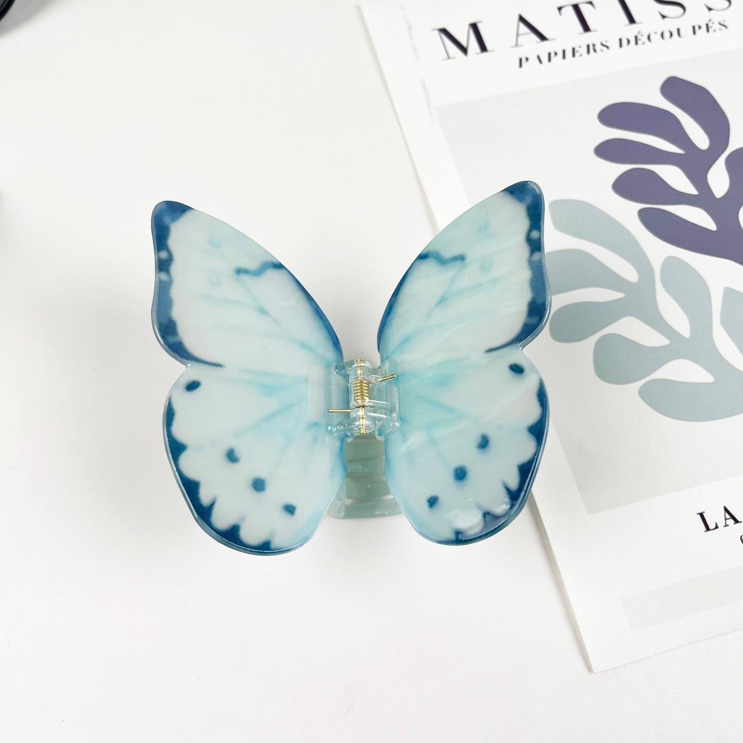 TheDivaSoap - Acetate large butterfly hair clip animal claw clips: DarkPink