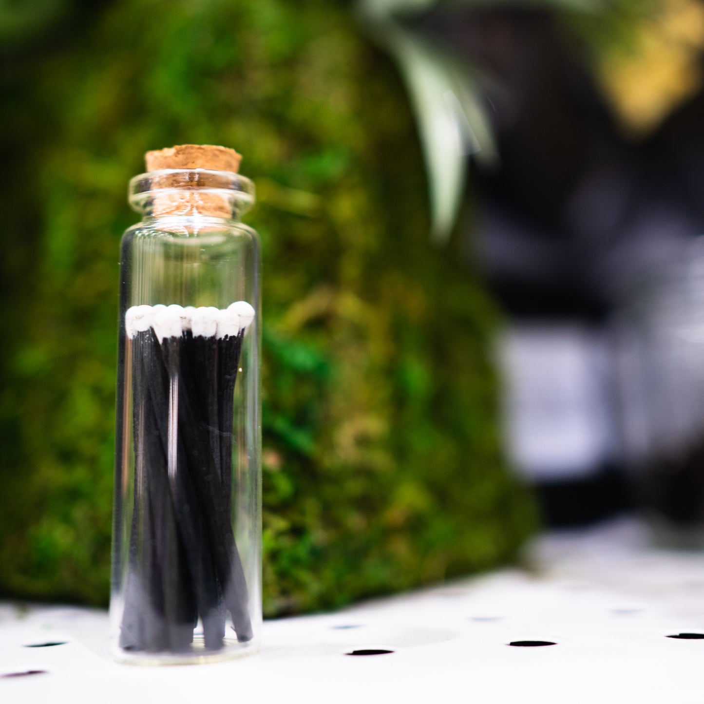 Small Match Bottle - Signature Black and White Safety Matches in Jars with Striker