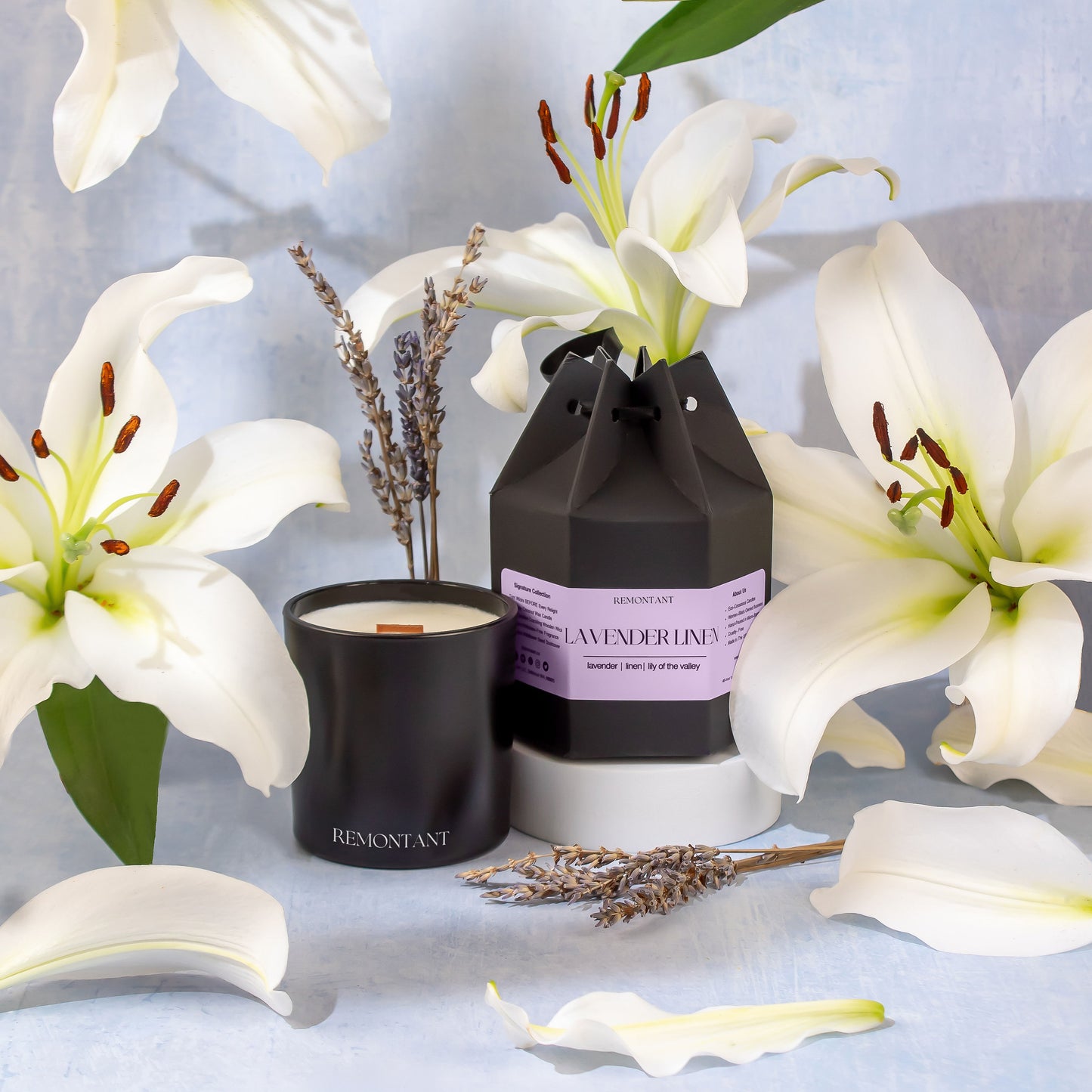 Lavender Linen Candle | Lavender ~ Linen ~ Lily of the Valley | Wood Wick Candle