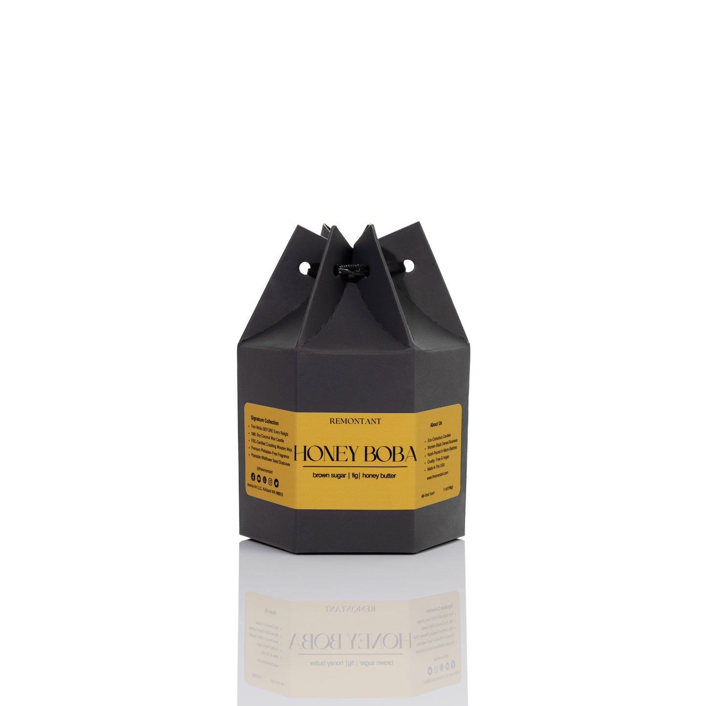 Honey Boba Candle | Brown Sugar ~Figs ~ Honey Butter | Wood Wick Candle