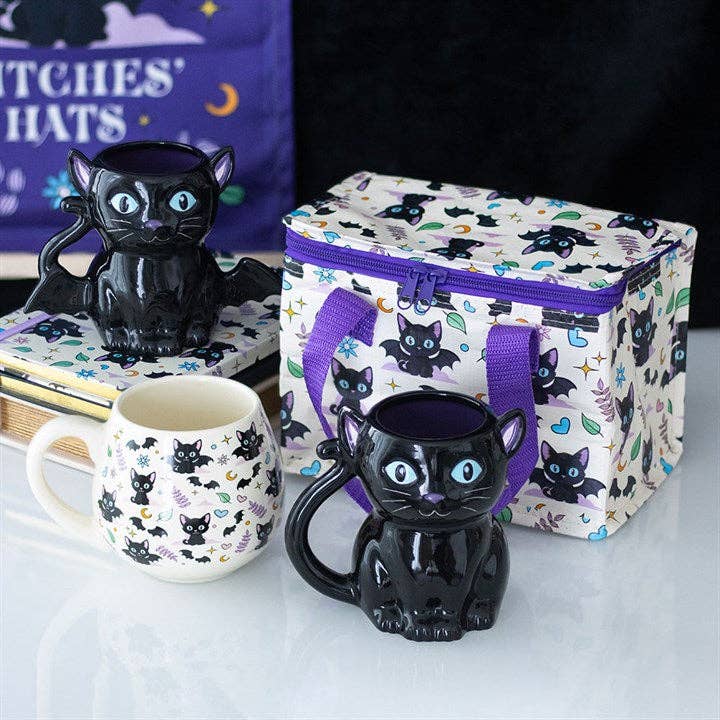 Something Different Wholesale - Cute and Creepy Gothic Bat Cat Halloween Mug