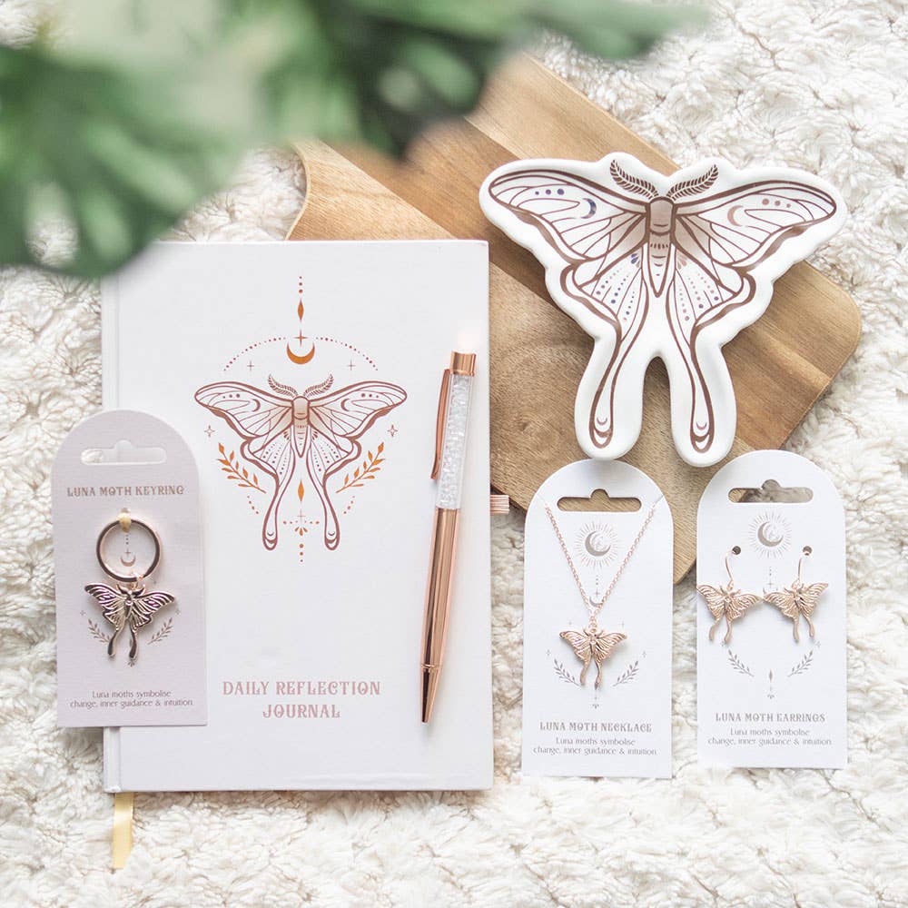 Something Different Wholesale - Light Luna Moth Keyring