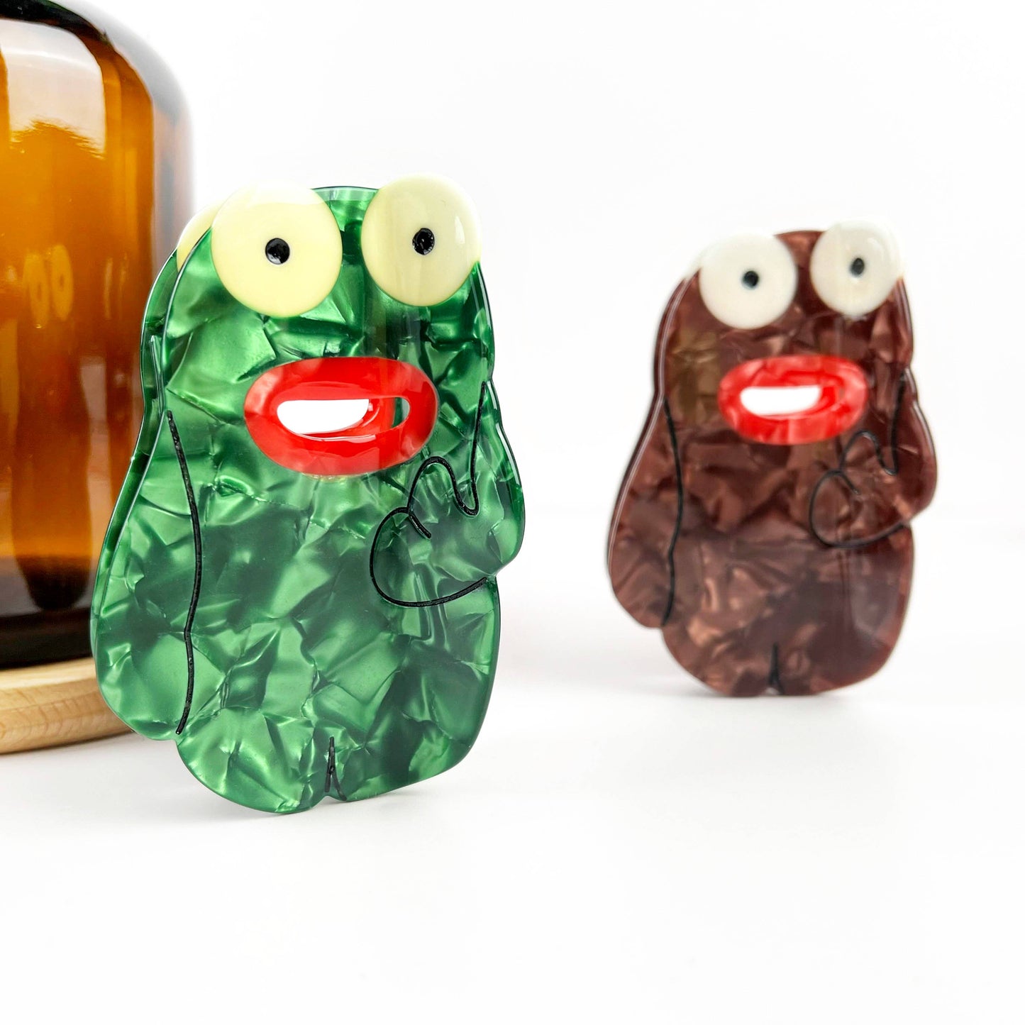 TheDivaSoap - Big Mouth Monster Hair Claw Clip, Funny Party Hair Clip: Green
