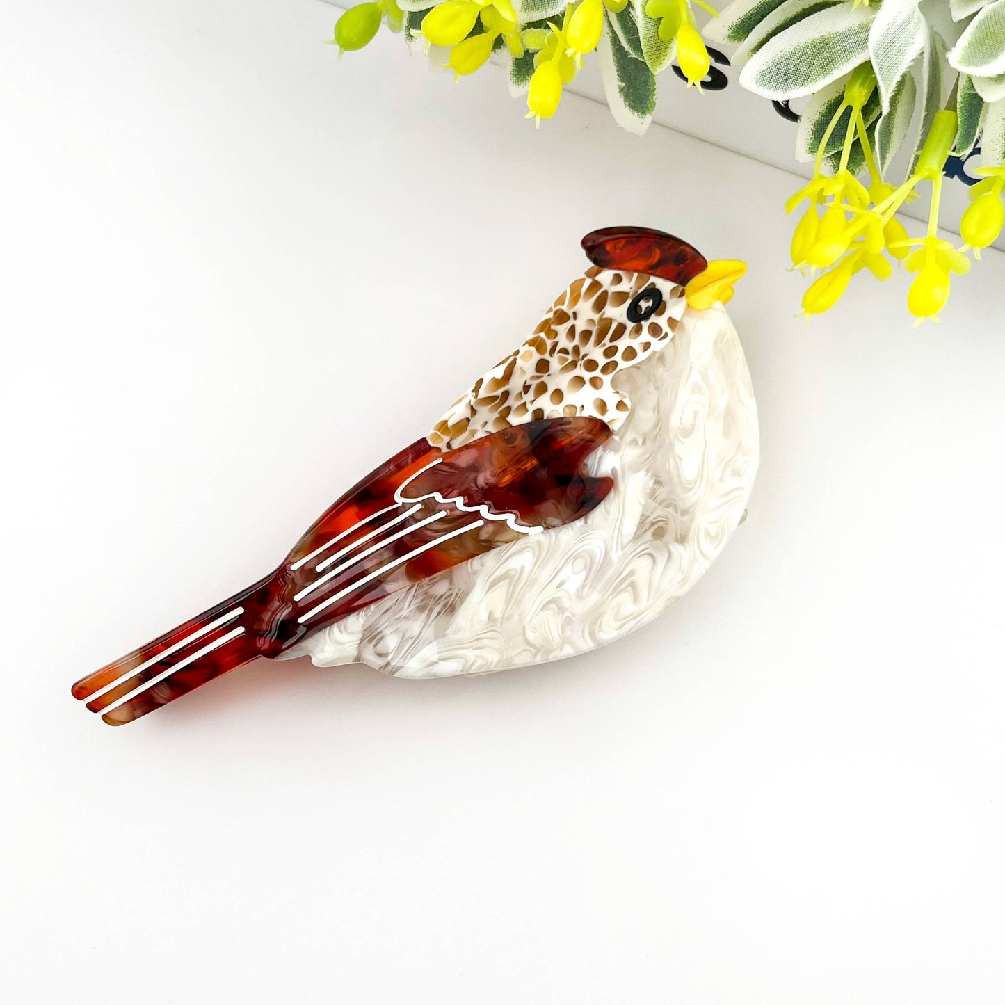 TheDivaSoap - Cute Bird Acetate Hair Claw Clip–Whimsical Animal-Inspired: Brown