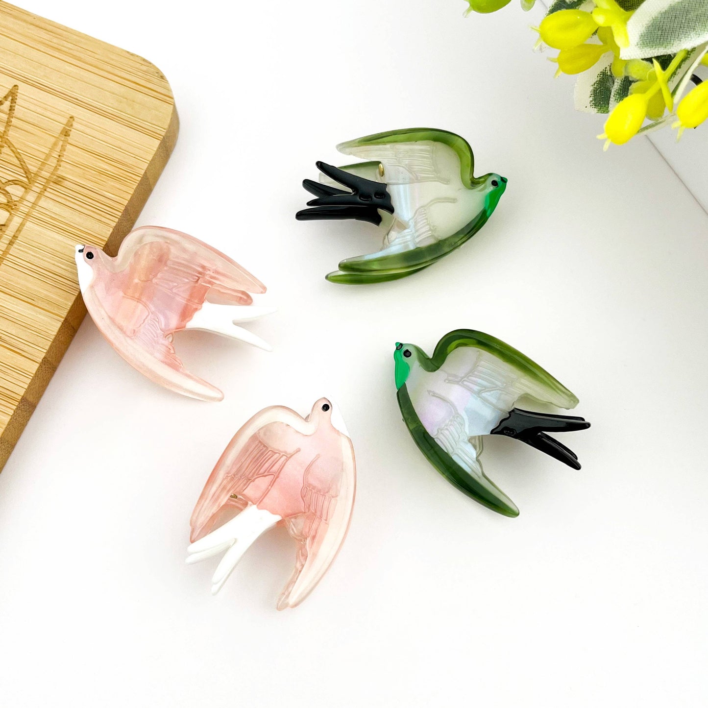 TheDivaSoap - Swallow Hair Clip, Acetate Claw Clip: Green
