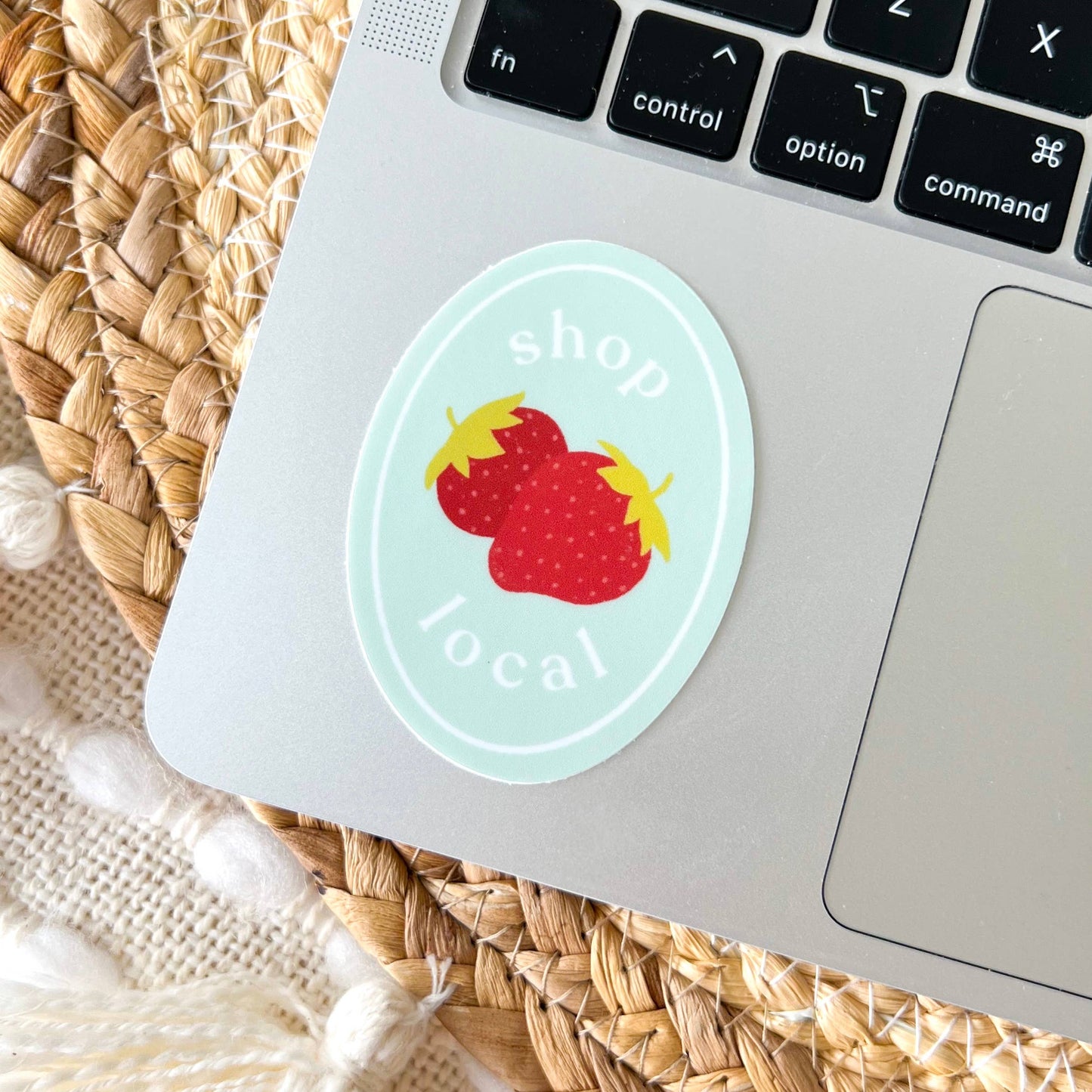 Elyse Breanne Design - Shop Local Strawberries Sticker 2.75x2in