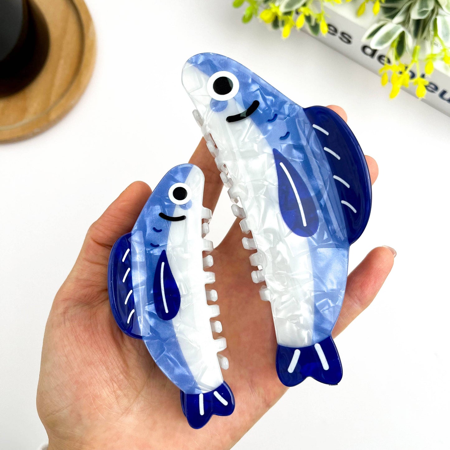 TheDivaSoap - Sardine Fish Claw Clip, Playful Marine Hair Accessory: Large