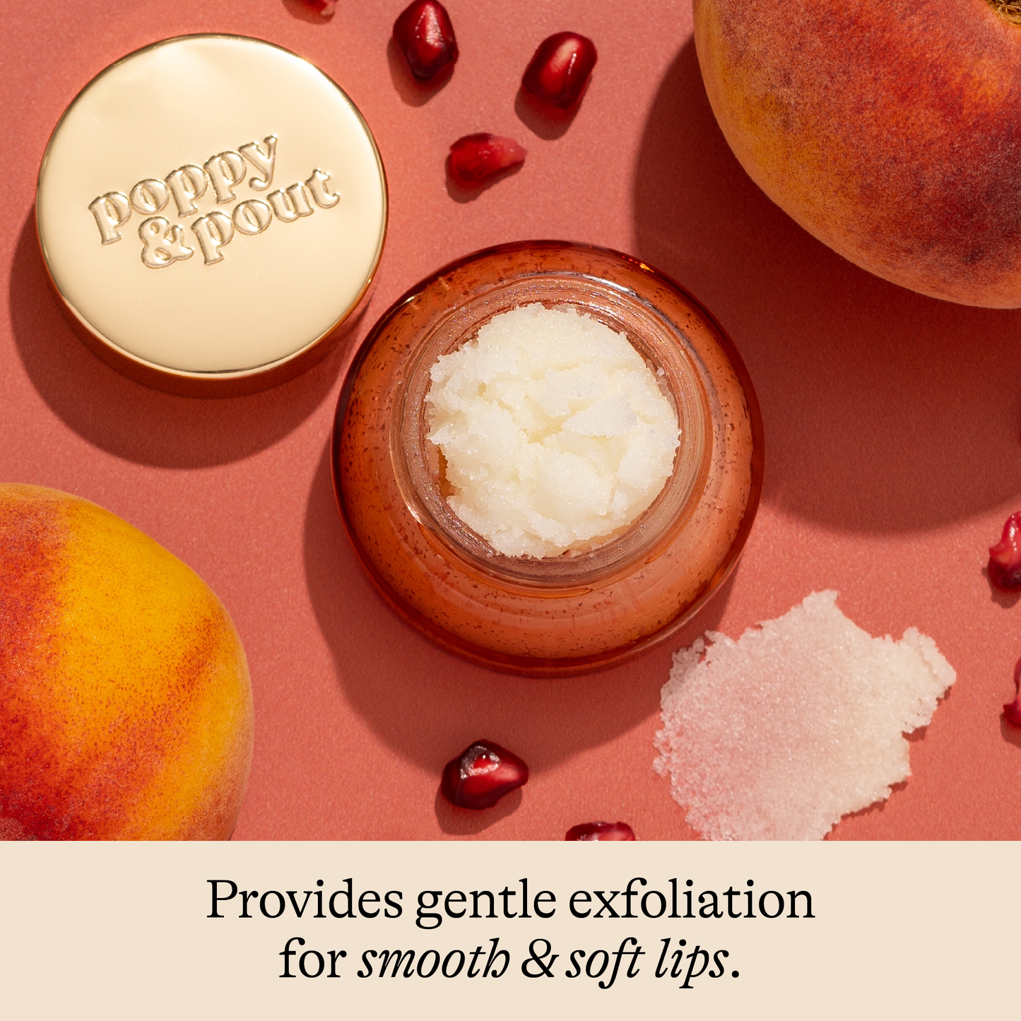 Poppy & Pout - Lip Scrub, Pomegranate Peach