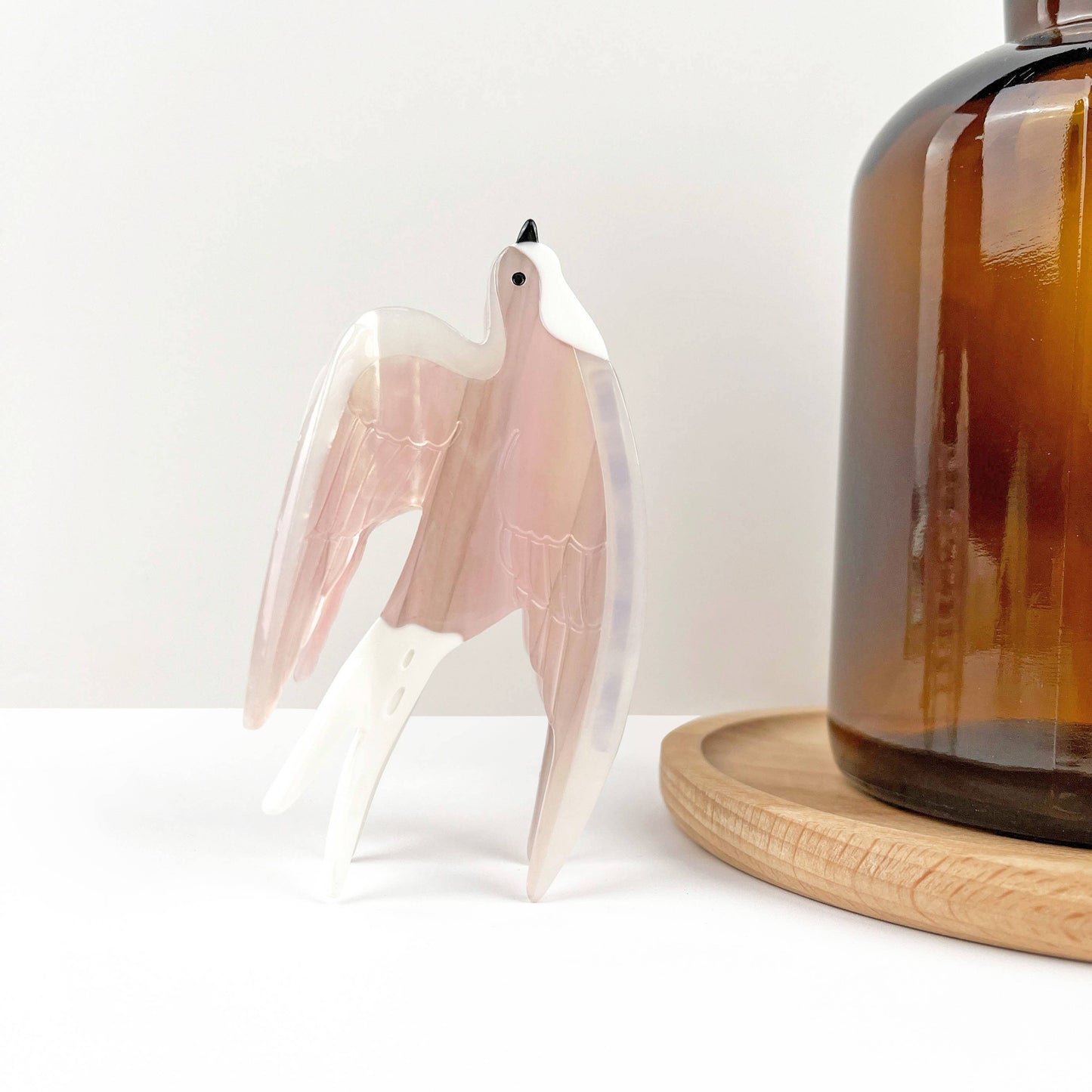 TheDivaSoap - Swallow Hair Clip, Acetate Claw Clip: Pink Small Clip