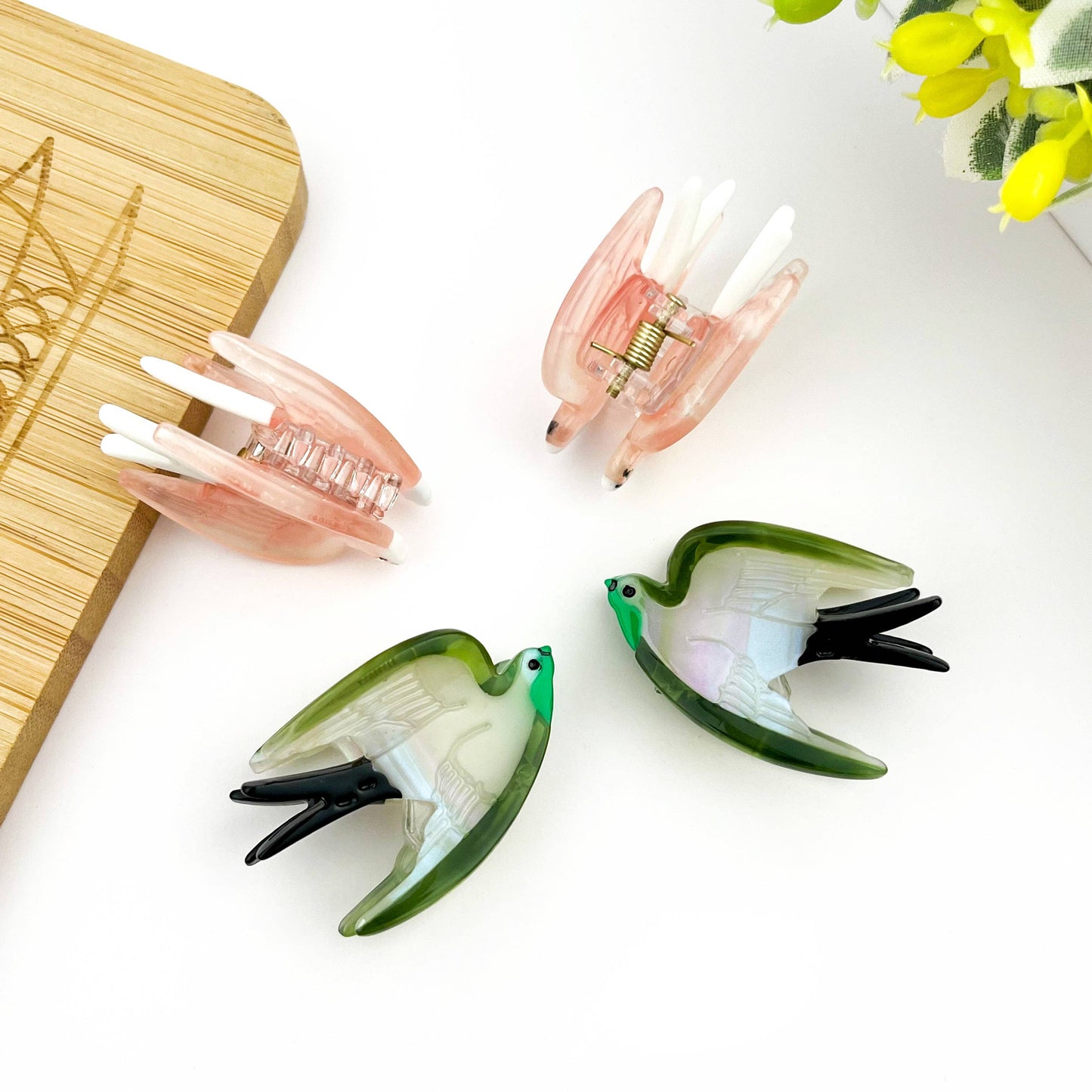 TheDivaSoap - Swallow Hair Clip, Acetate Claw Clip: Pink Small Clip