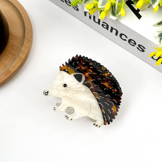 TheDivaSoap - Cute Hedgehog Hair Clip, Acetate Animal Clips