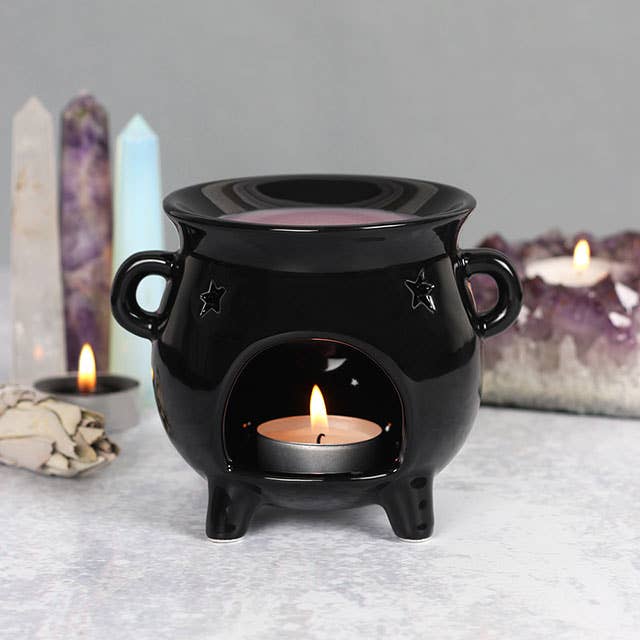 Something Different Wholesale - Gothic Black Cauldron Halloween Oil Burner and Wax Warmer