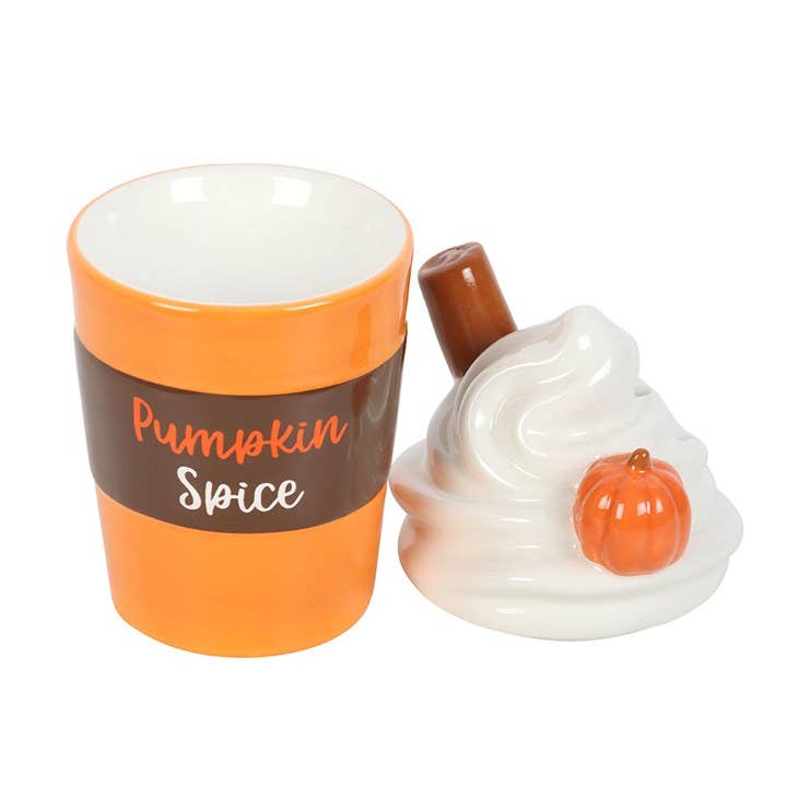 Something Different Wholesale - Fall Pumpkin Spice Latte Lidded Oil Burner and Wax Warmer