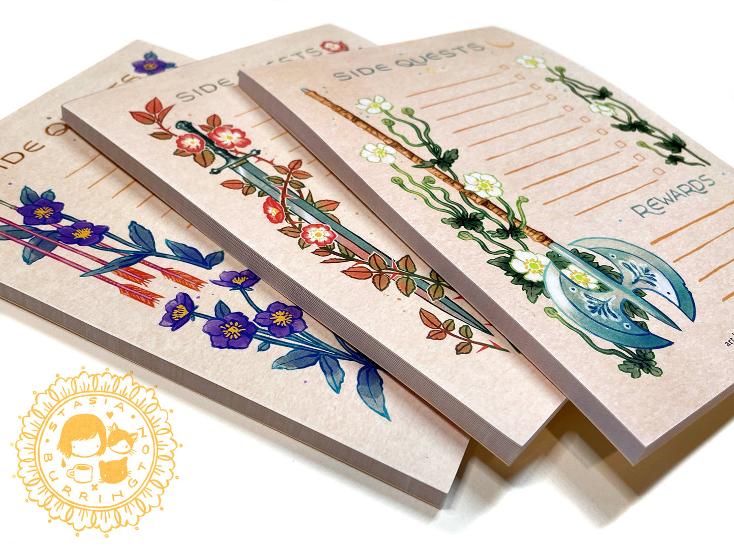 Stasia Burrington Illustration - Notepad - Side Quests - Great Axe