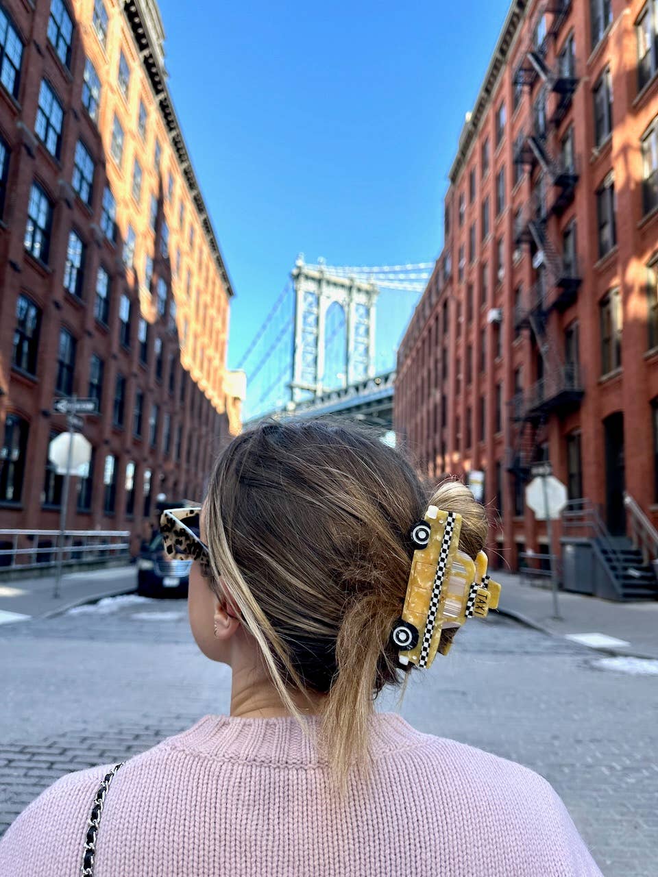 Solar Eclipse - Hand-painted Yellow Taxi Cab Claw Hair Clip | Eco-Friendly