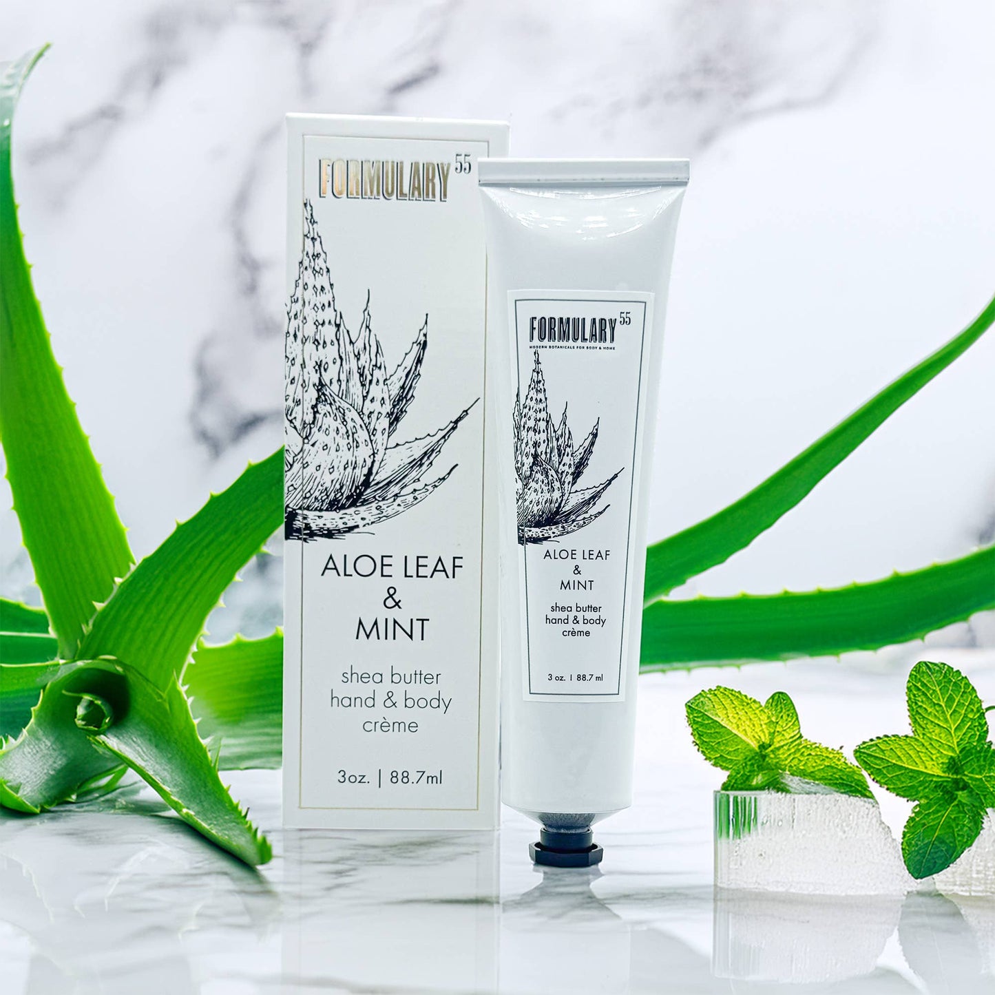 Formulary 55 - Aloe Leaf & Mint - Shea Butter Hand and Body Creme Tube