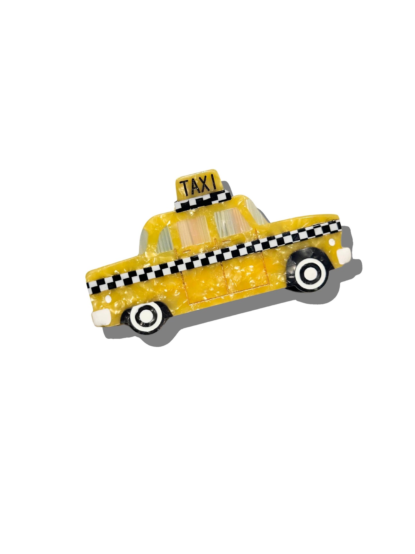 Solar Eclipse - Hand-painted Yellow Taxi Cab Claw Hair Clip | Eco-Friendly