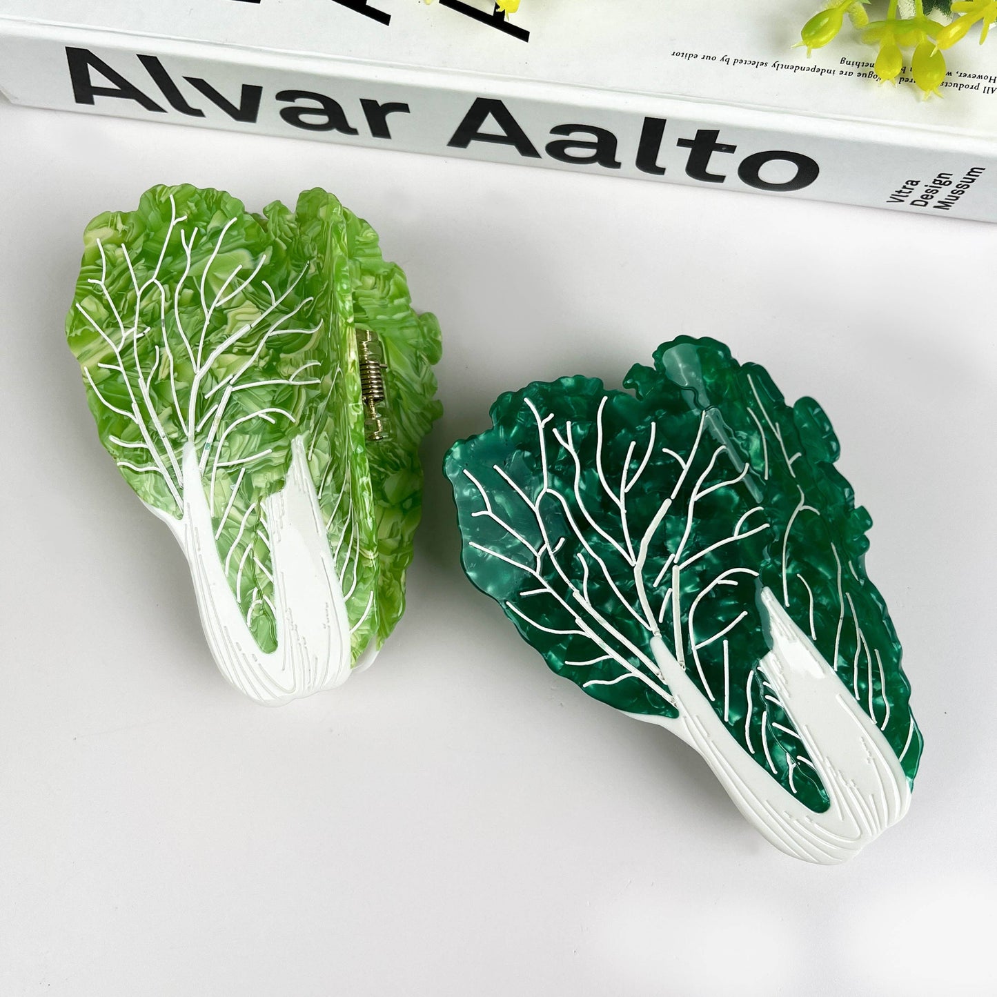 TheDivaSoap - Cabbage Claw Clip, Vegetable Hair Clip: Green