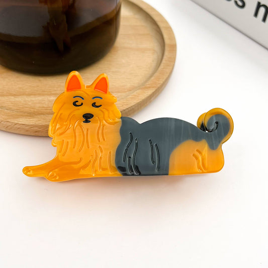 TheDivaSoap - Brown Dog Series Claw Clip, Shih Tzu Teddy Hair Clip: Shih Tzu