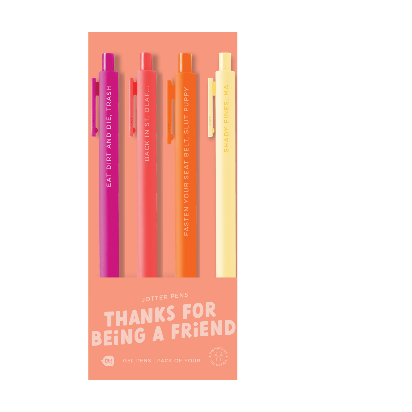 Talking Out of Turn - Jotter Set 4 Pack: Thanks For Being A Friend