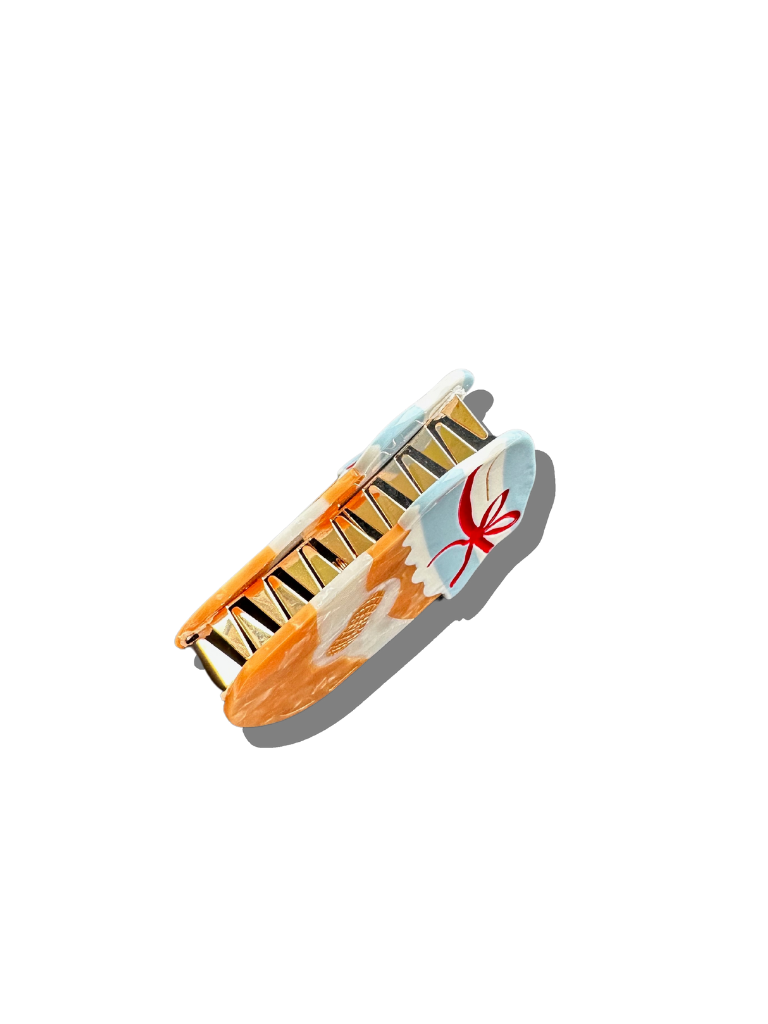 Solar Eclipse - Hand-painted Peanut Butter Claw Hair Clip | Eco-Friendly