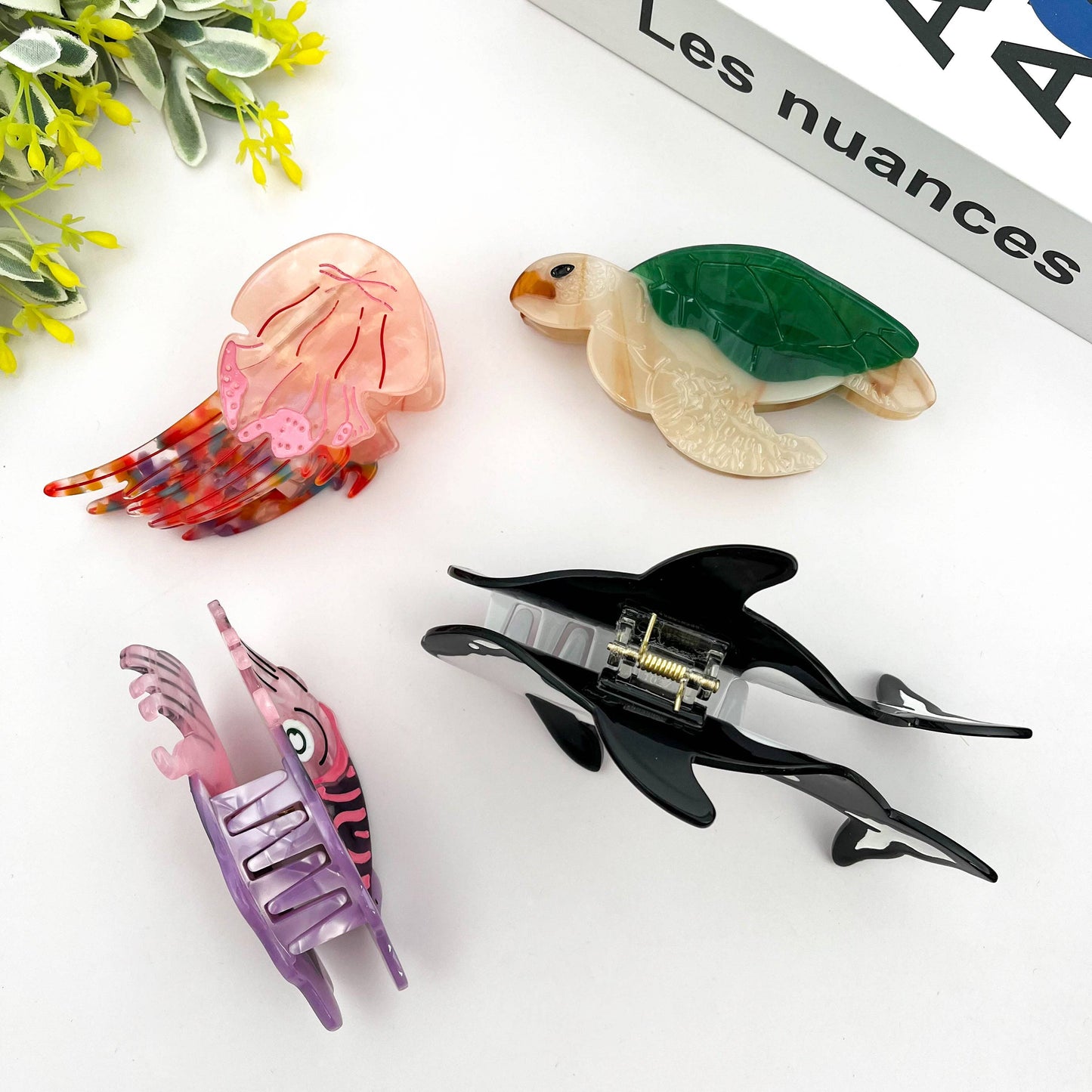 TheDivaSoap - Marine Animal Hair Clip, Jellyfish Squid Claw Clip: Orca