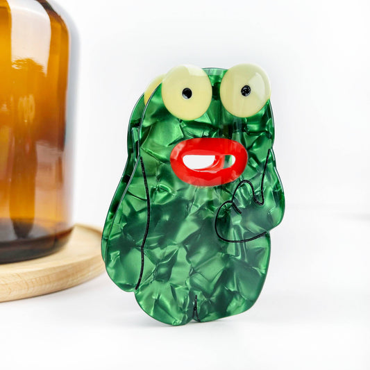 TheDivaSoap - Big Mouth Monster Hair Claw Clip, Funny Party Hair Clip: Green