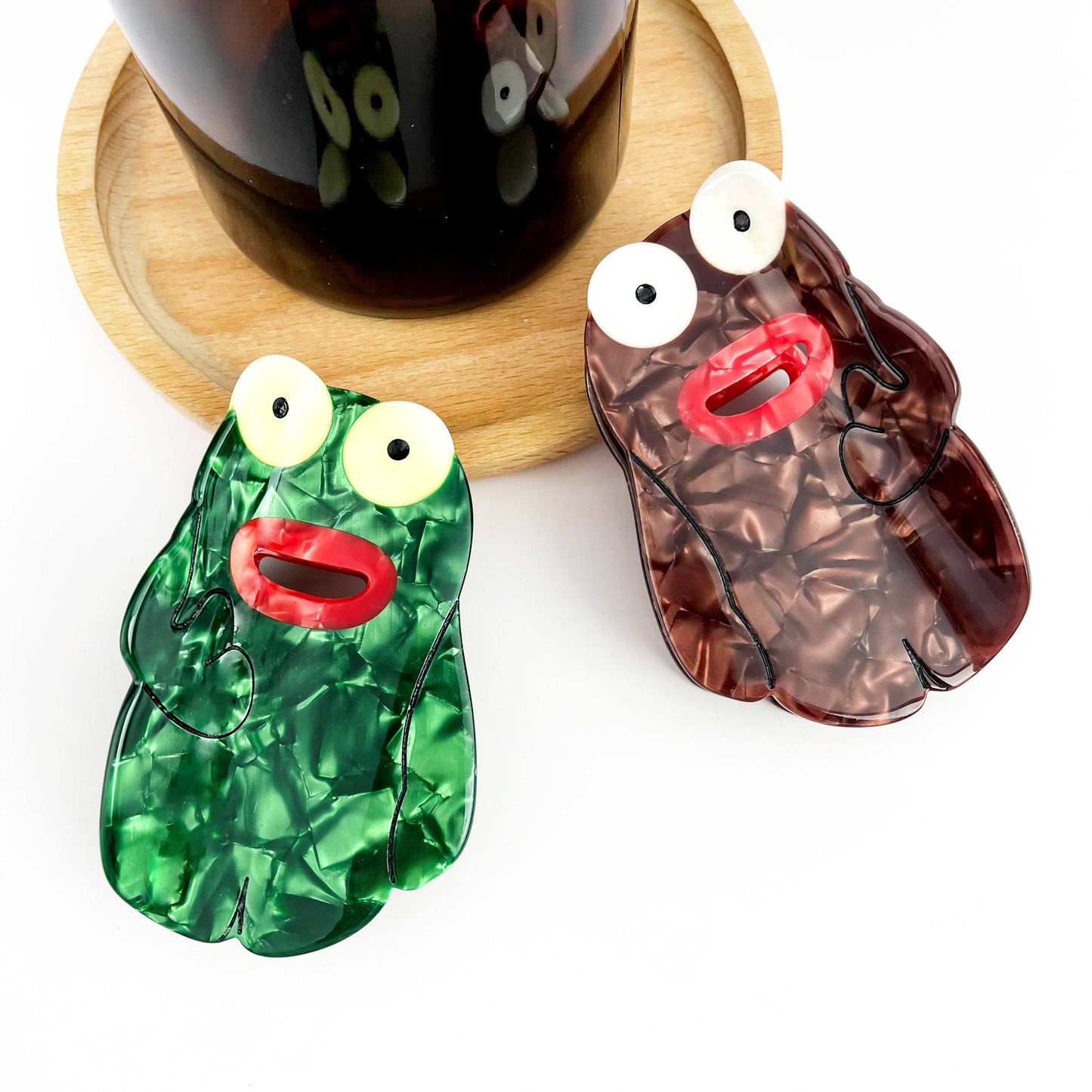 TheDivaSoap - Big Mouth Monster Hair Claw Clip, Funny Party Hair Clip: Green