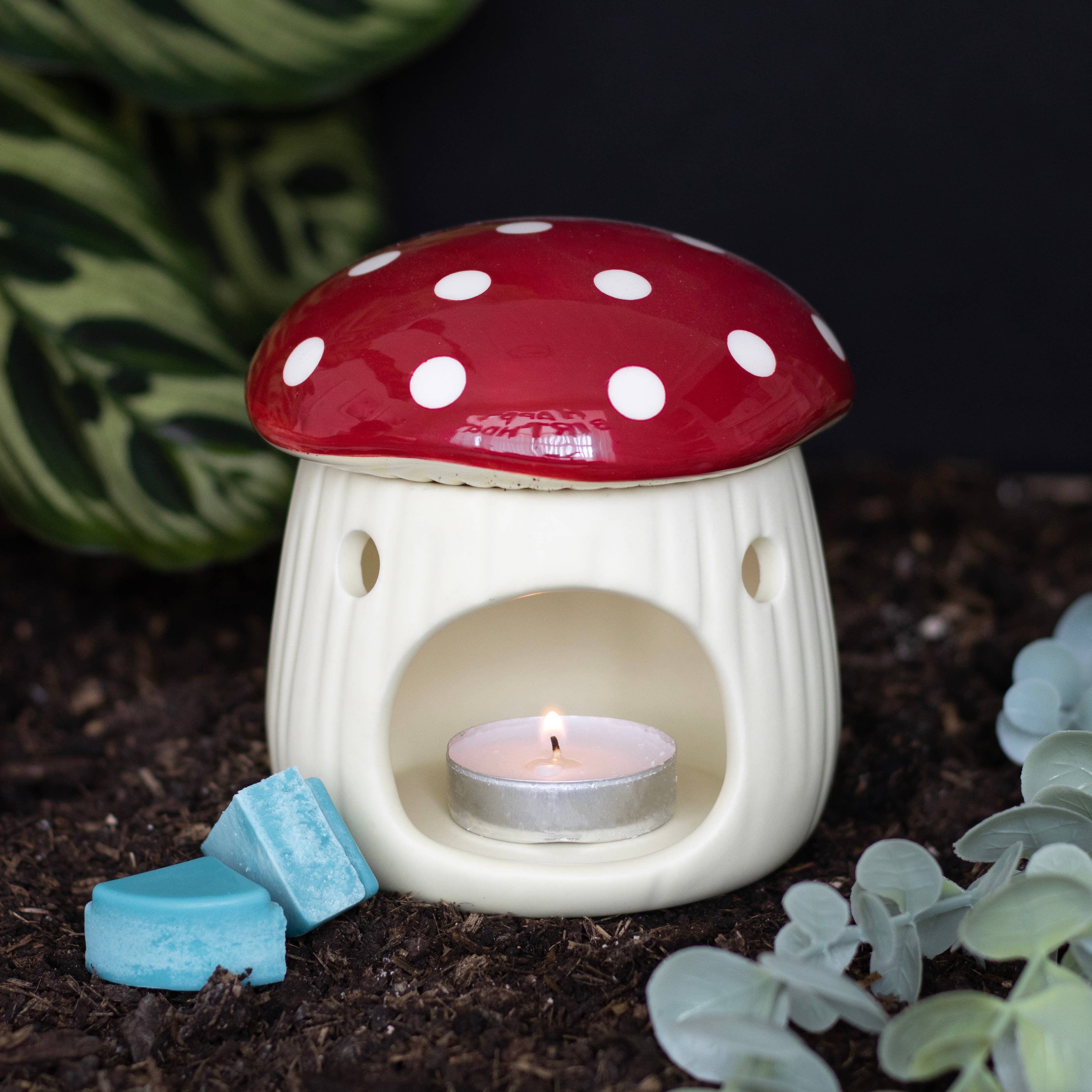 Red Mushroom Shaped Oil Burner